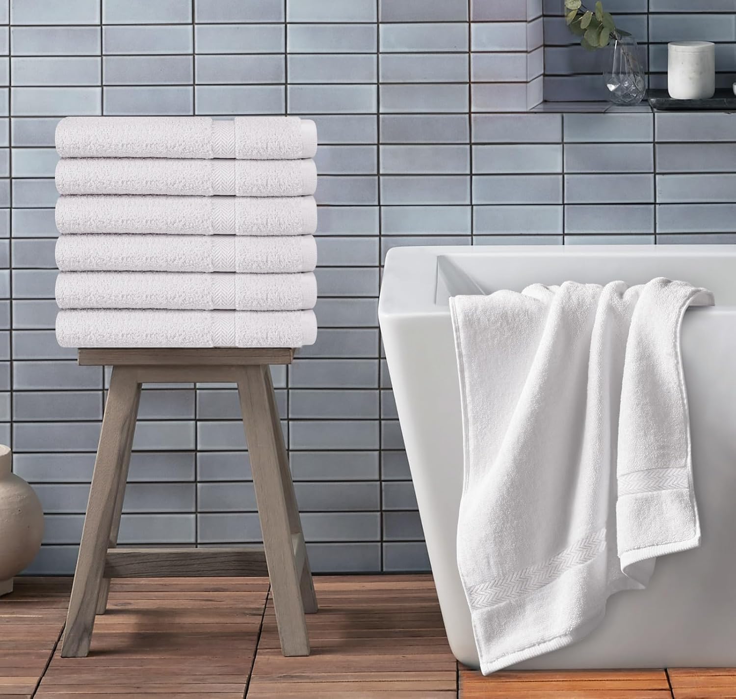 T L Towel and Linen Mart 6 Pack Bath Towel Set
