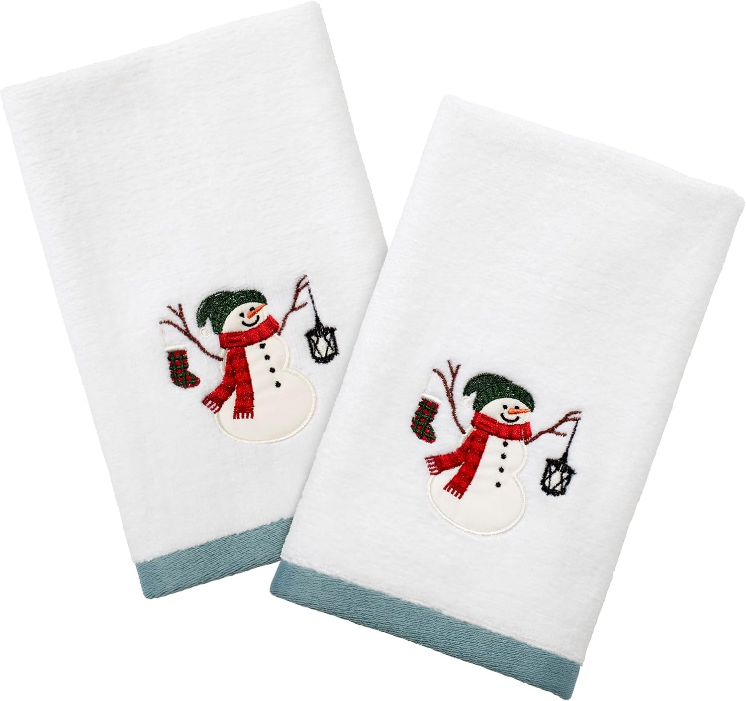 Snowman Park Collection Fingertip Towels