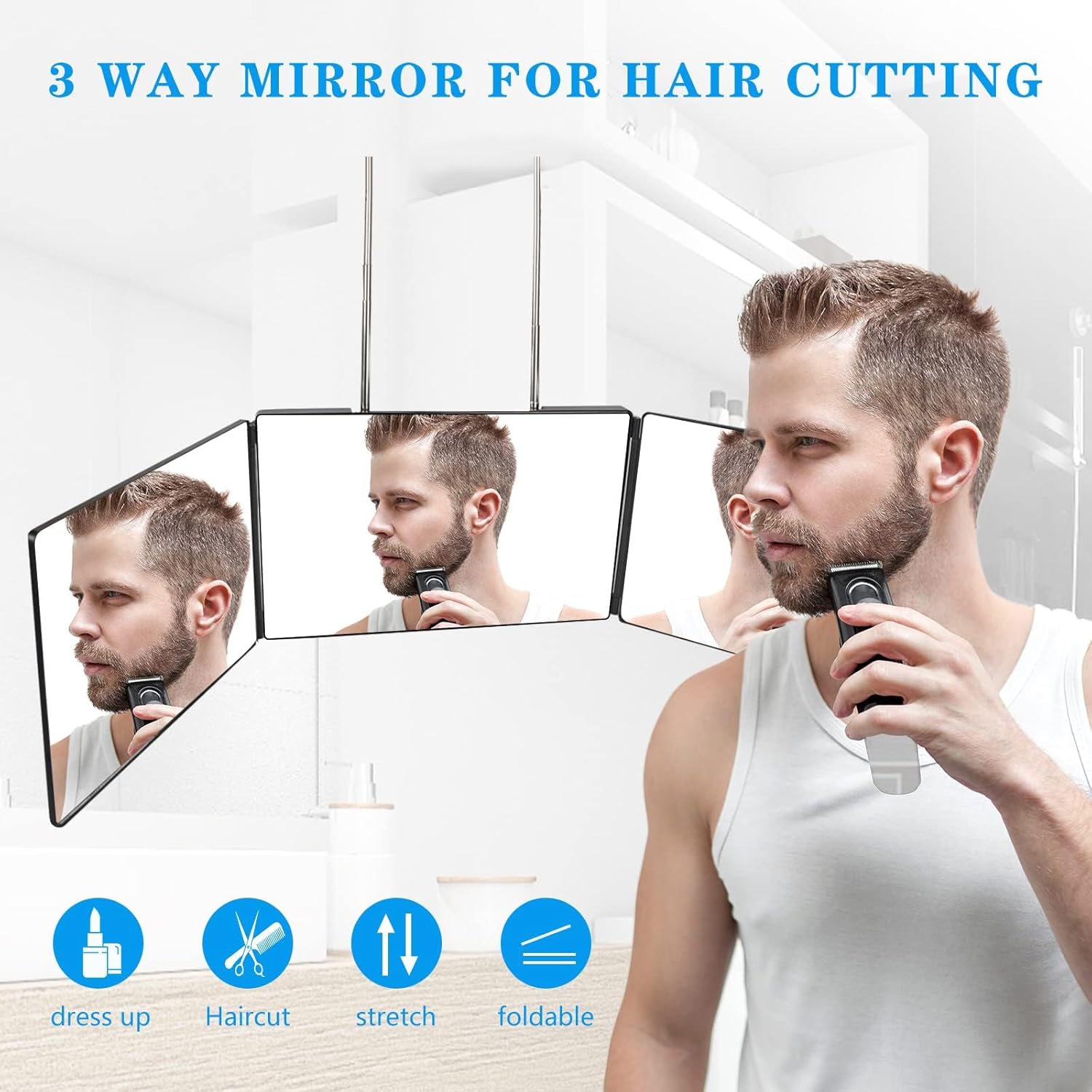 3-Way Mirror for Self-Haircut and Makeup