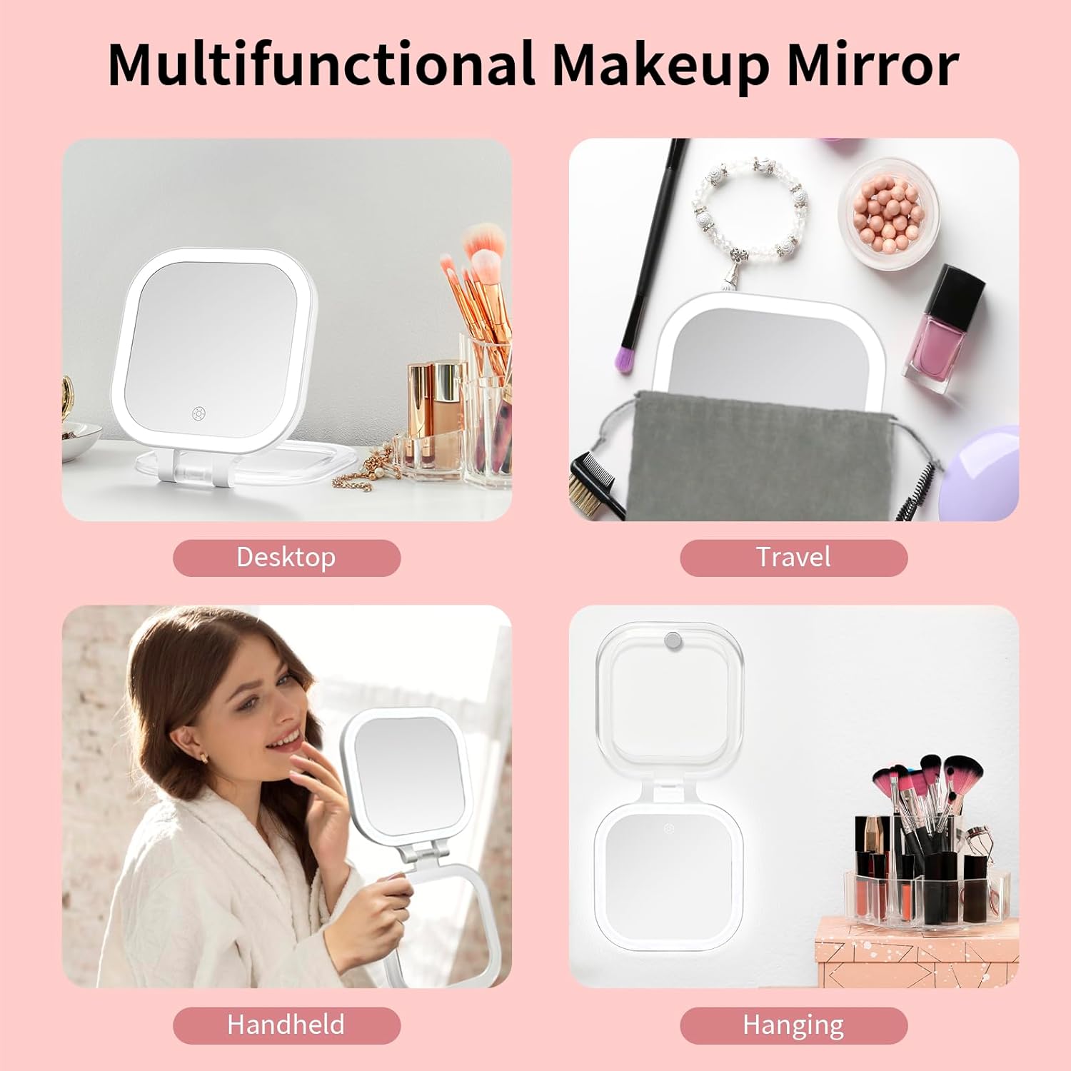 Travel Makeup Mirror with Magnification