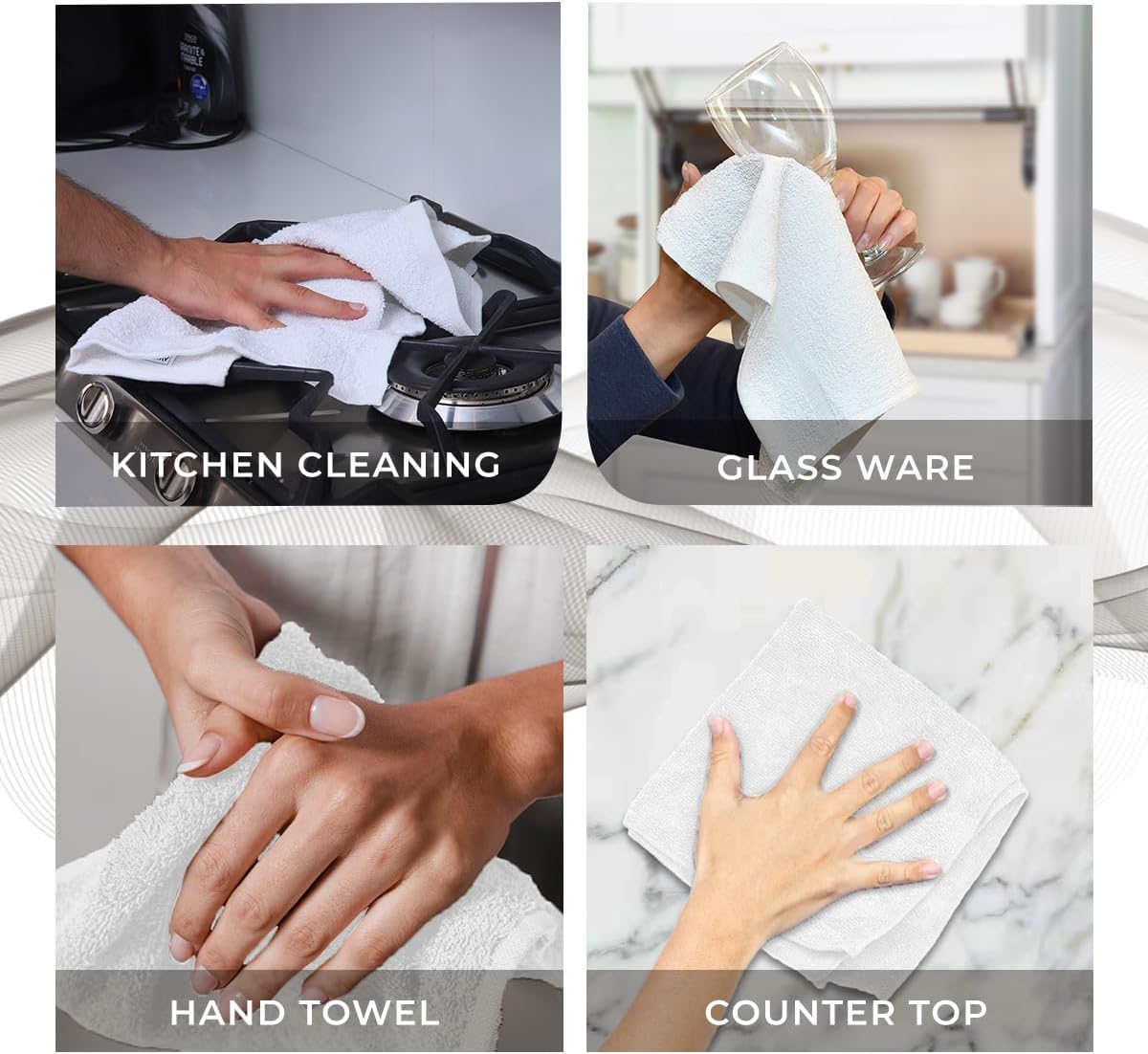 Avalon Towels 60-Piece Washcloth Set