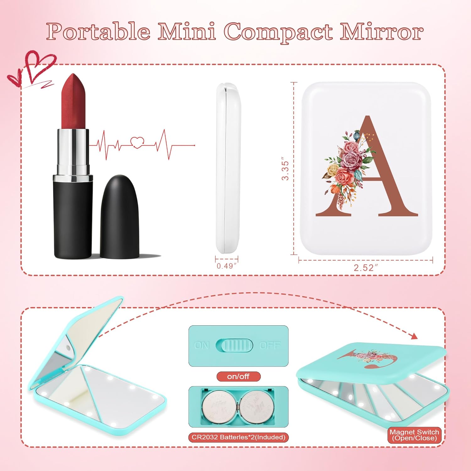 StINI Bridesmaid Compact LED Mirror