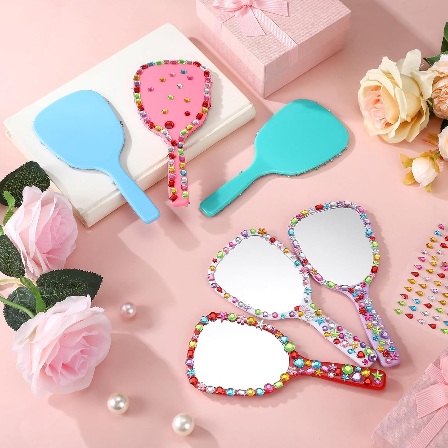 Compact Multicolored Portable Makeup Mirror