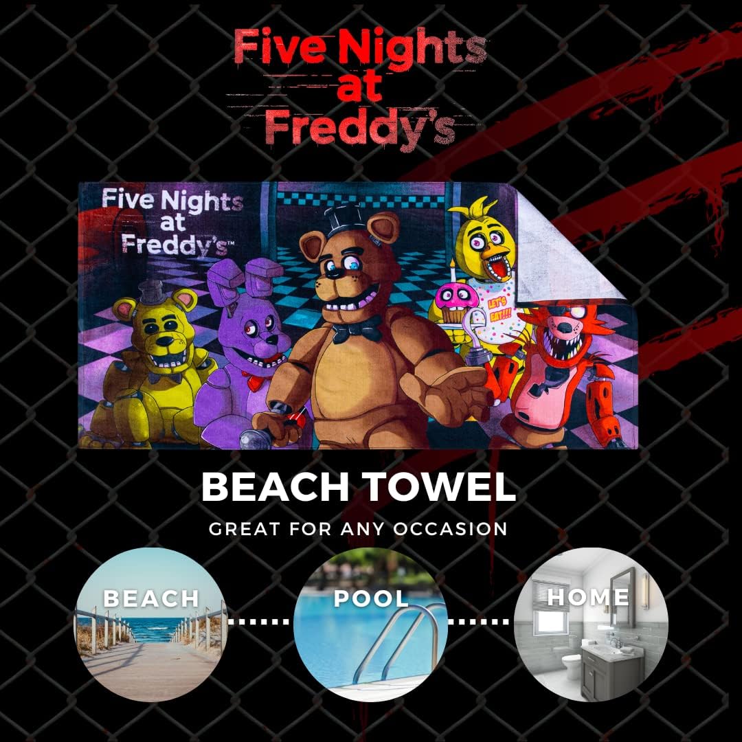 Franco Kids Cotton Beach Towel Five Nights At Freddys 1