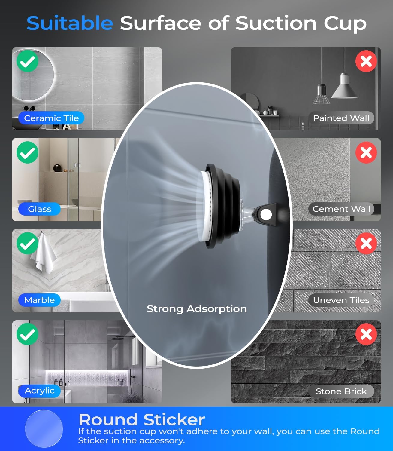 No-Fog Heated Shower Mirror