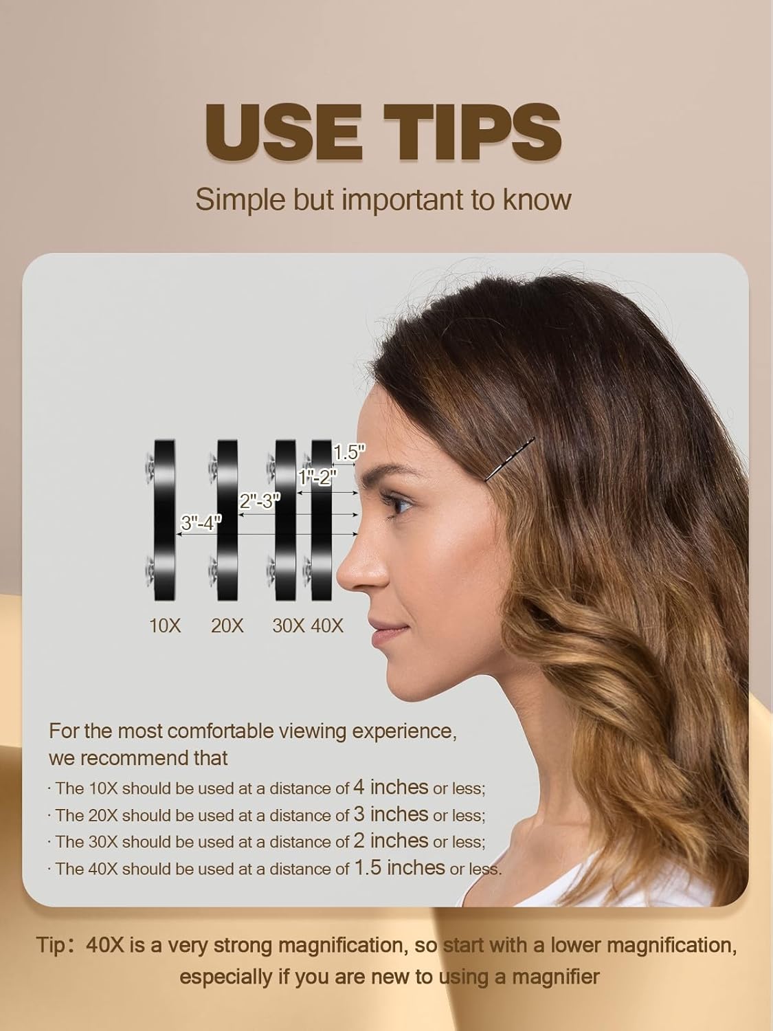 20X Magnifying Mirror with Suction Cups Flawless Makeup Application