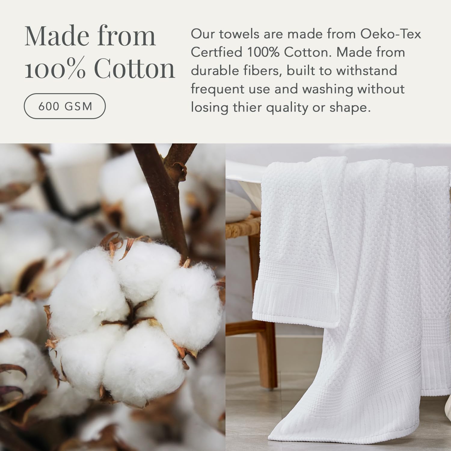 NY Loft 100 Cotton Bath Towels Set