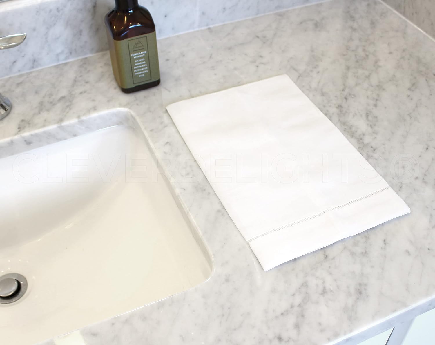 High-Quality Linen Hand Towels - 6-Piece Set - 14 x 22 - Fingertip