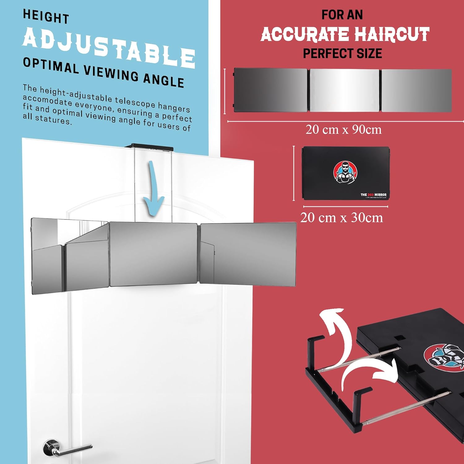 LIPFISBARBERSHOP - 360 Mirror for Self-Haircuts