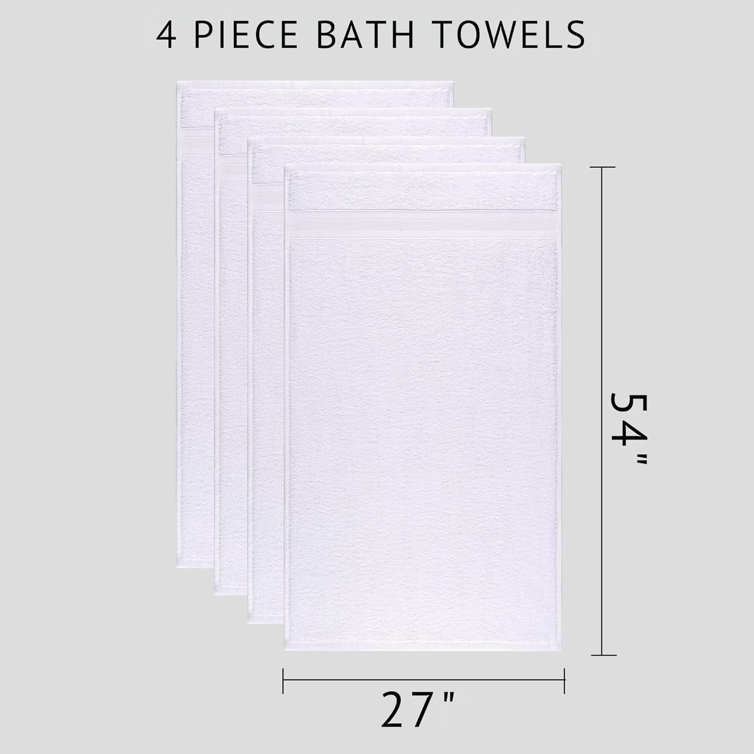 Quick-Dry 27x54 Cotton Towels Set