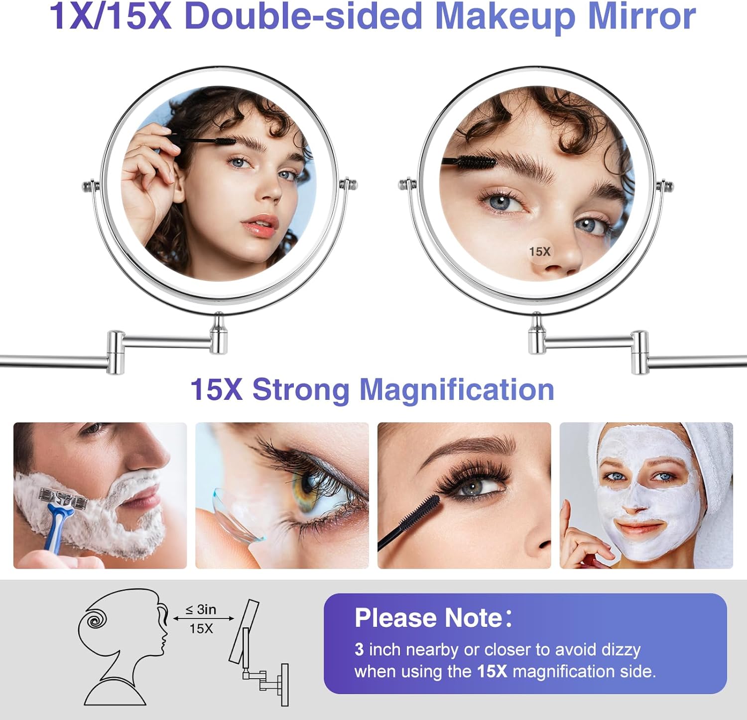 Wall-Mounted Makeup Mirror