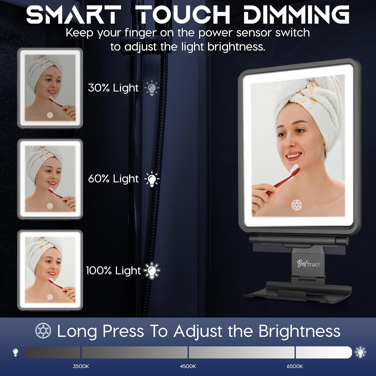 Fog-Free Showers with LED Light