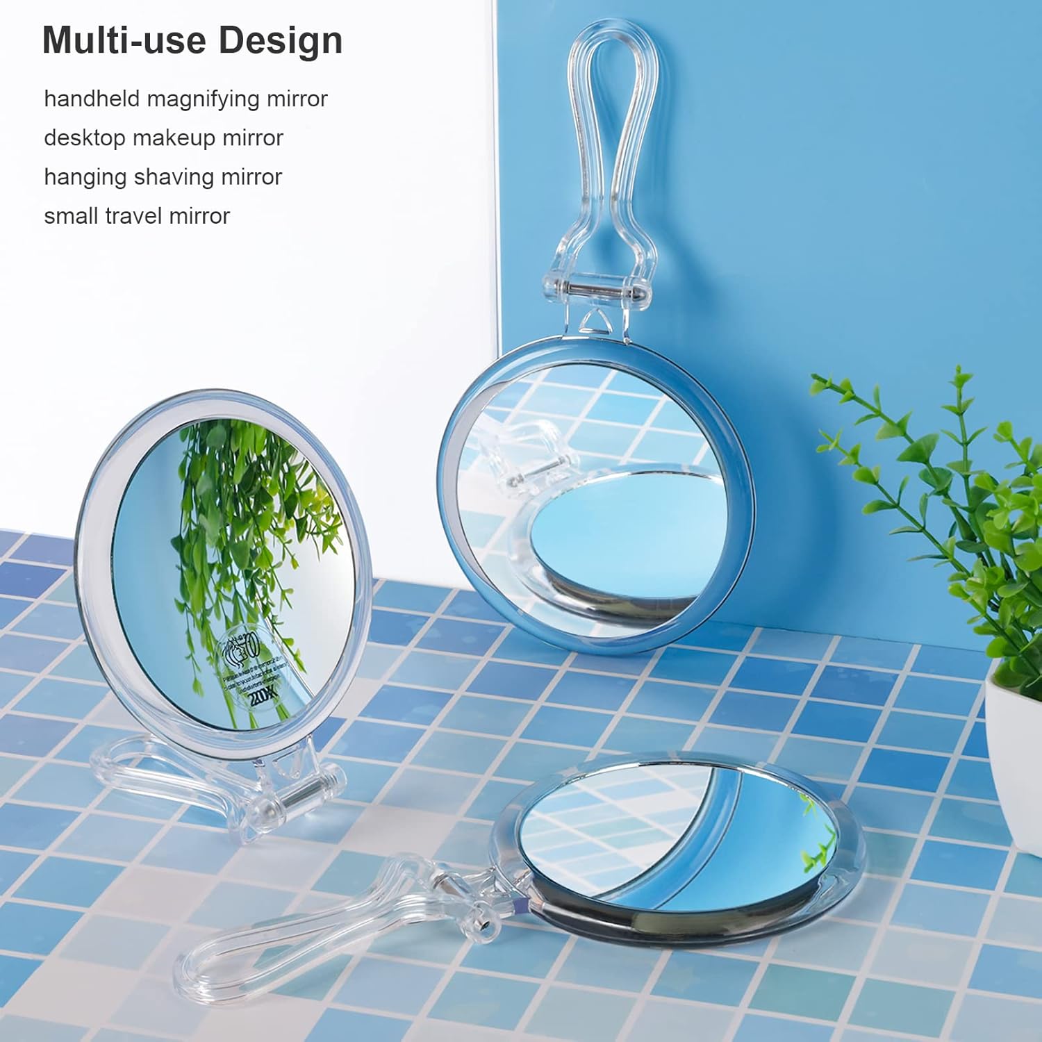 Double-Sided 20X Magnifying Mirror Portable Handheld