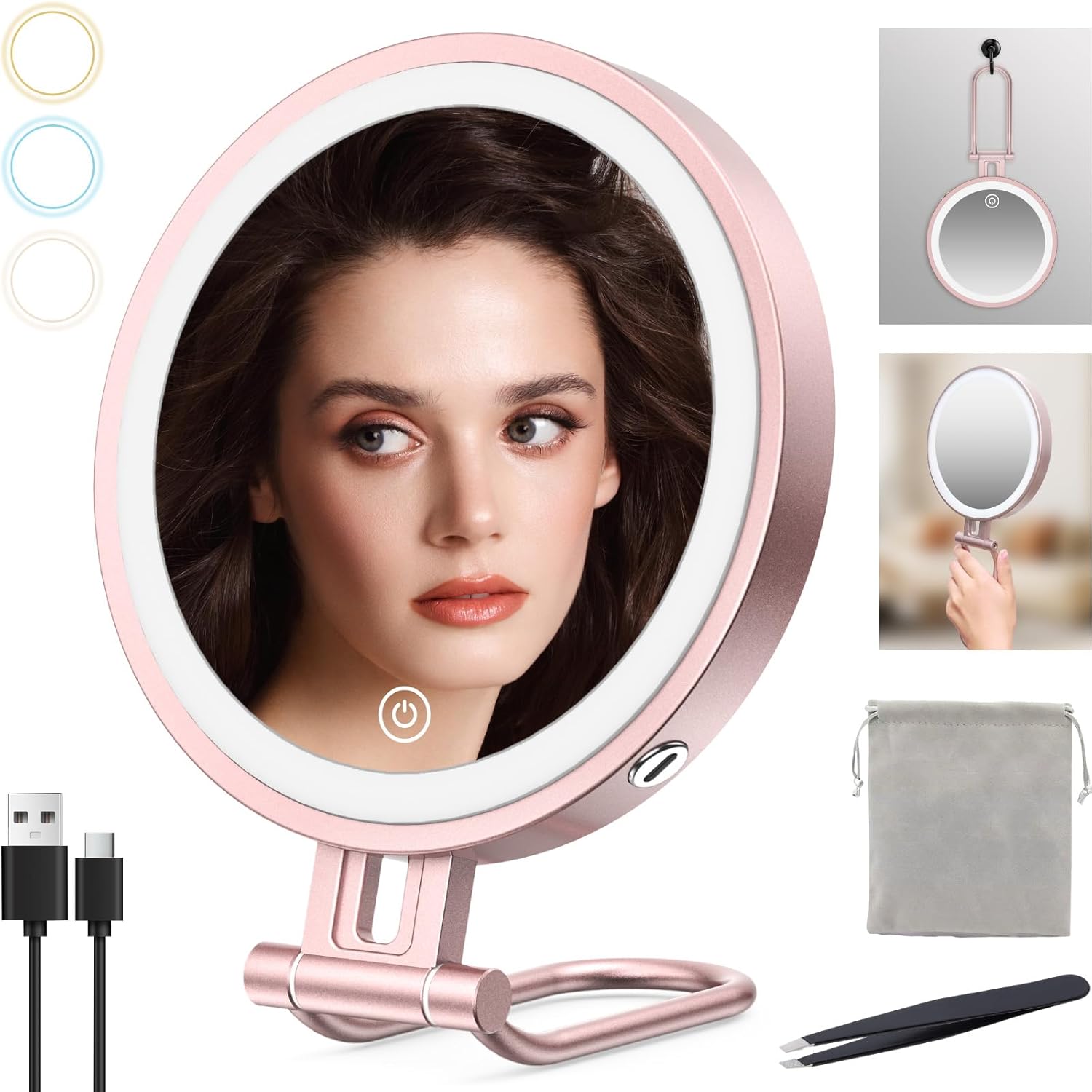 10X Magnifying Travel Makeup Mirror