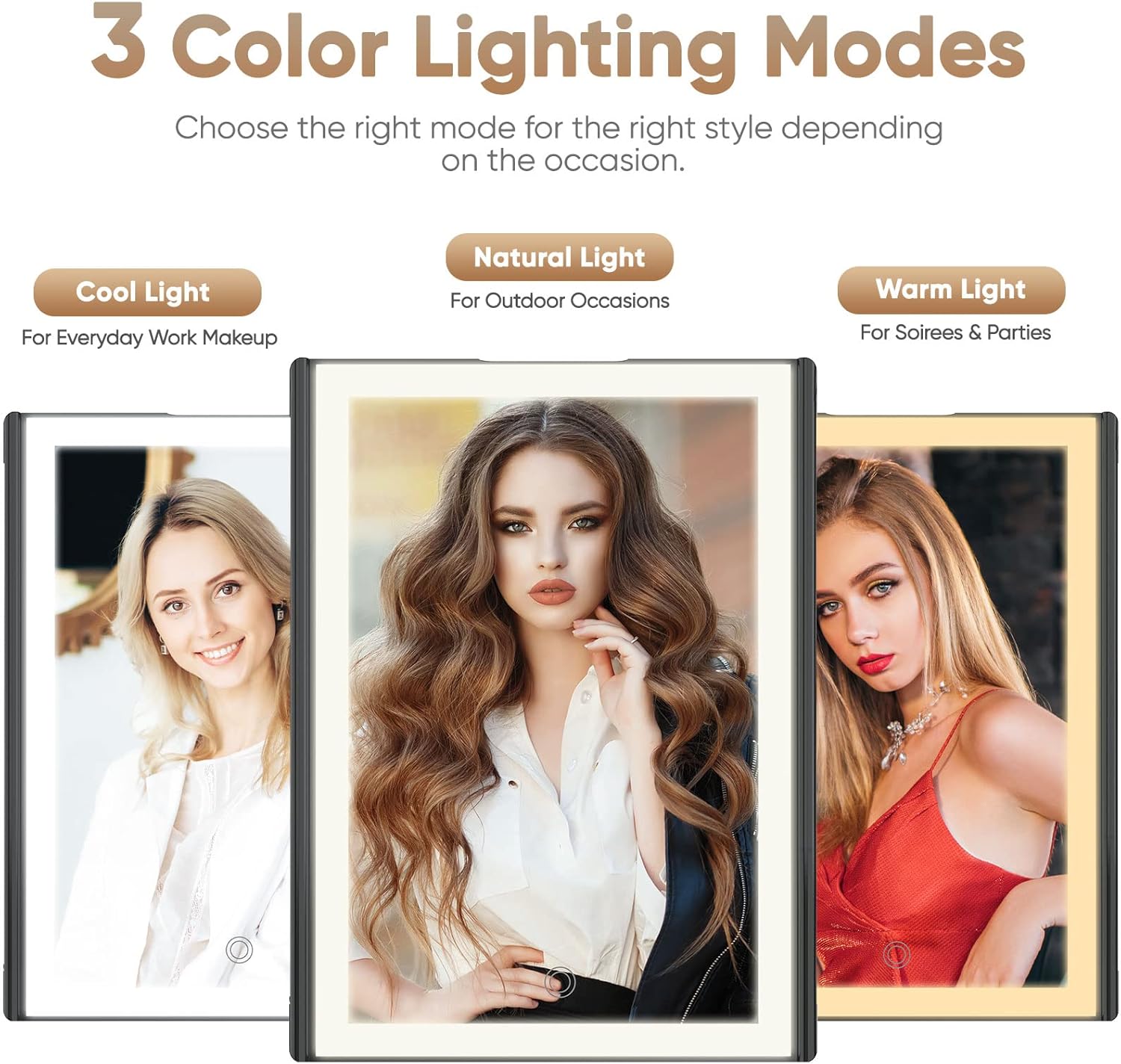 Vanity Mirror with 3 Light Modes