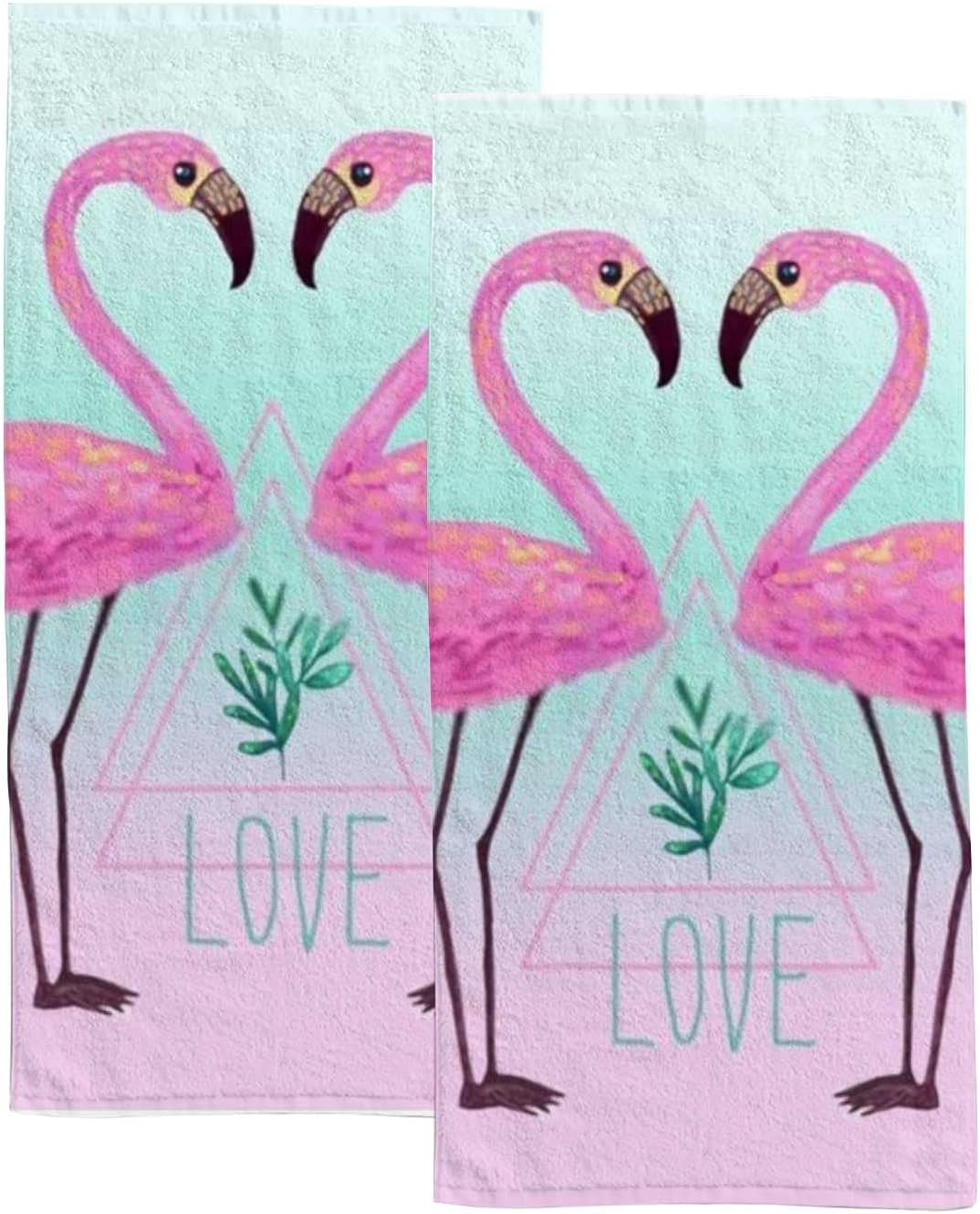 Rashu Fun Flamingo Bath Towel Set 30x15in