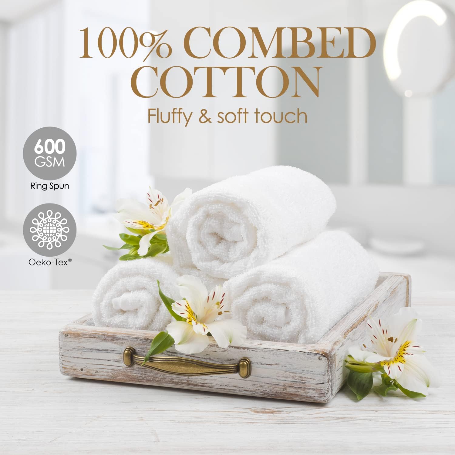 Elaine Karen 12-Pack Premium Cotton Face Wash cloths