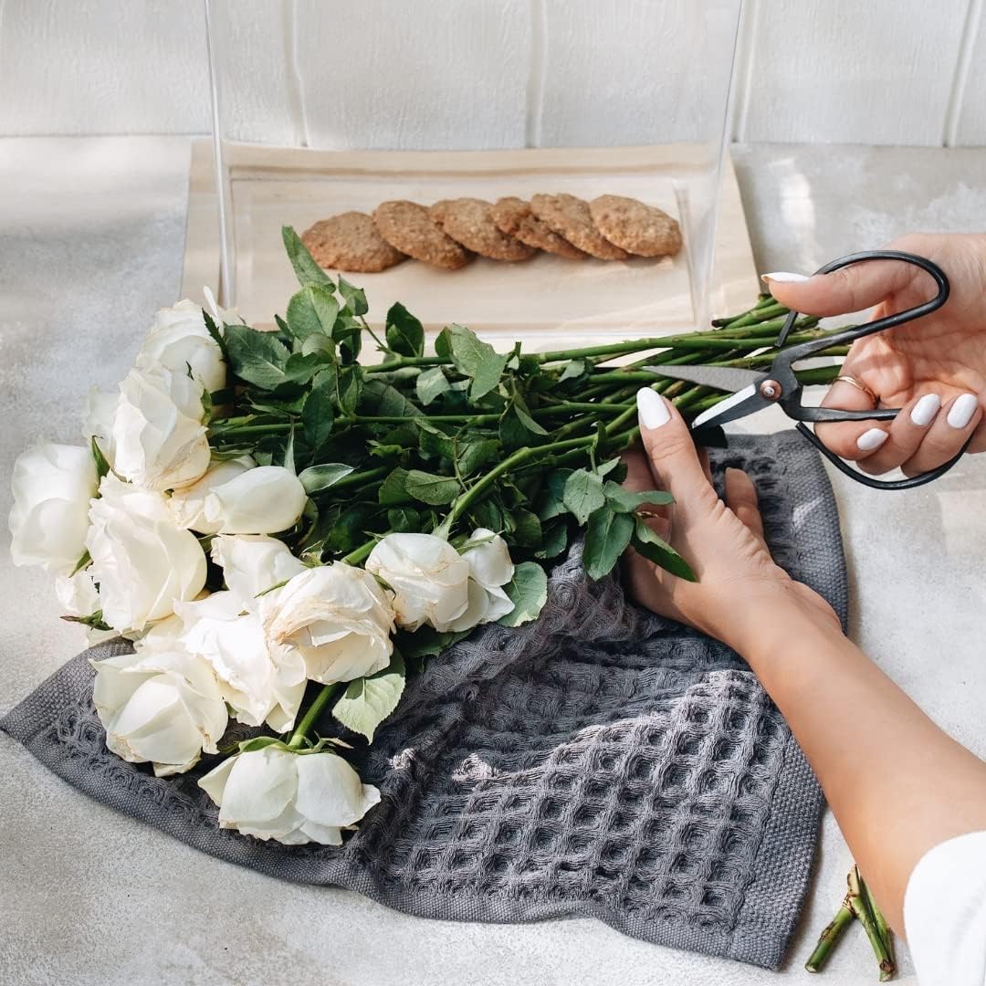 Modern 100 Turkish Cotton Waffle Washcloth Set