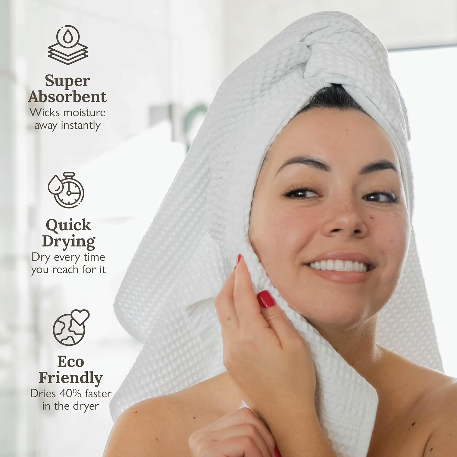 GILDEN TREE Waffle Towels - Oversized Seafoam