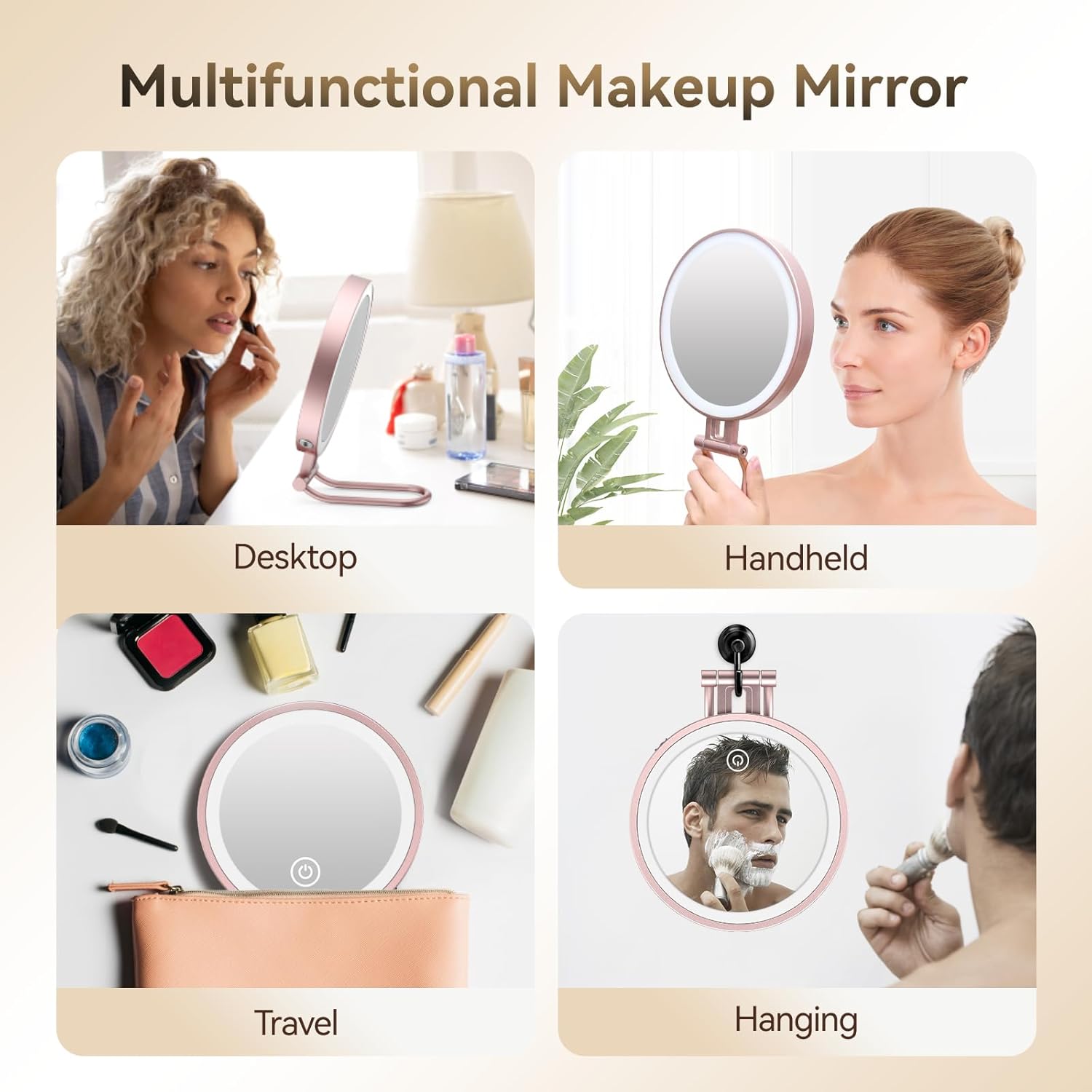 10X Magnifying Travel Makeup Mirror