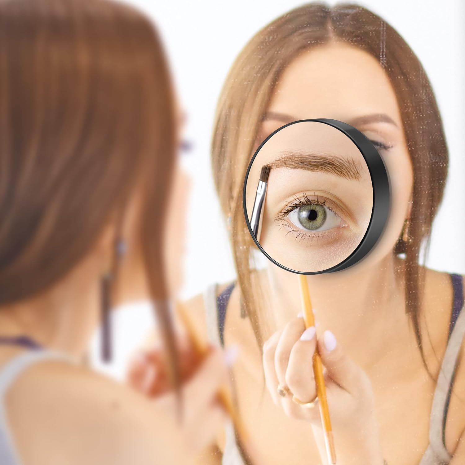MIYADIVA 30X Magnifying Mirror with Suction Cup and Tweezers