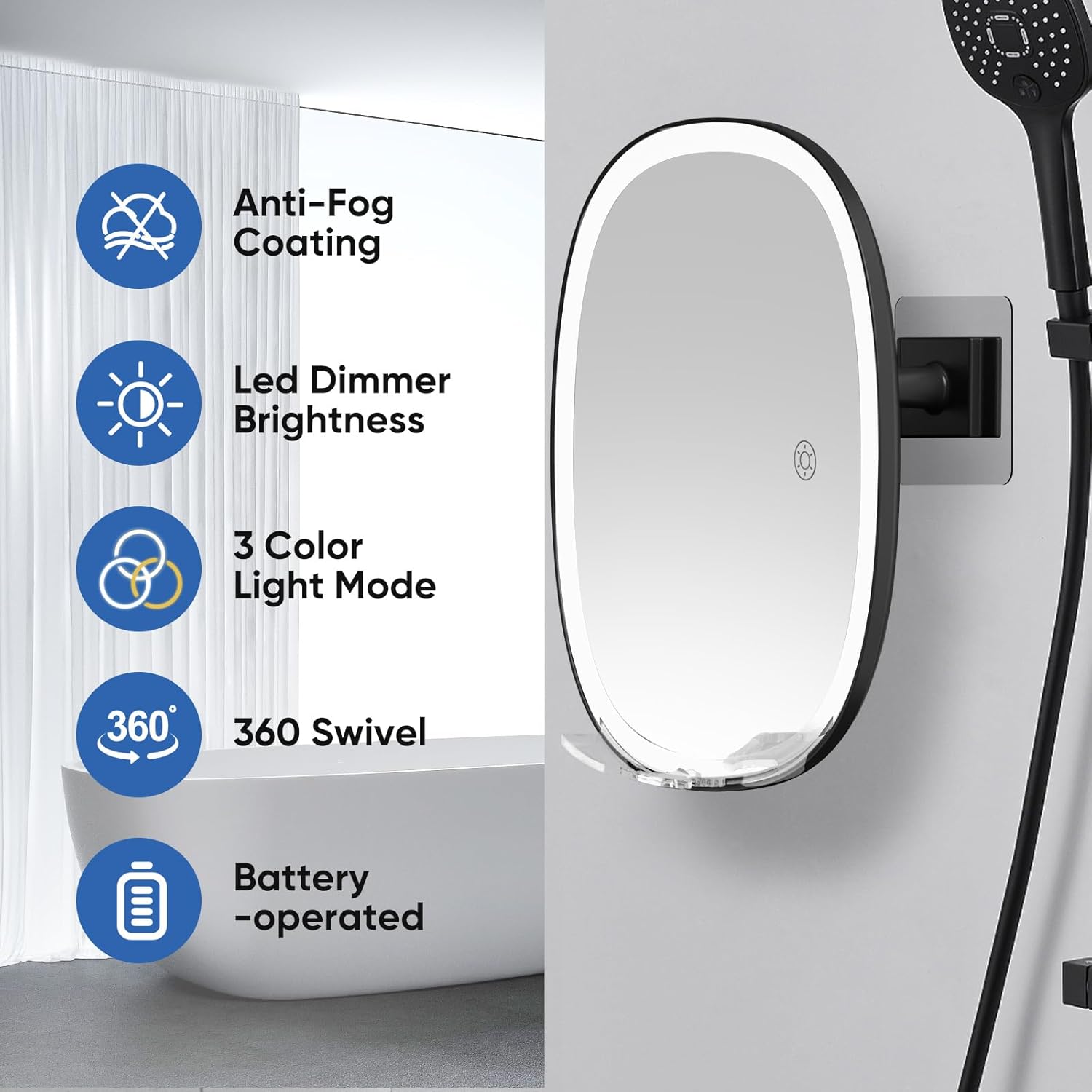 COSMIRROR Shaving Mirror with Razor Holder
