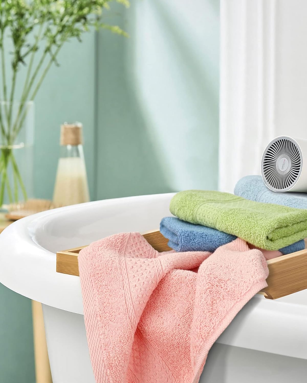 6-Color Pure Cotton Washcloth Set 13x13 inches