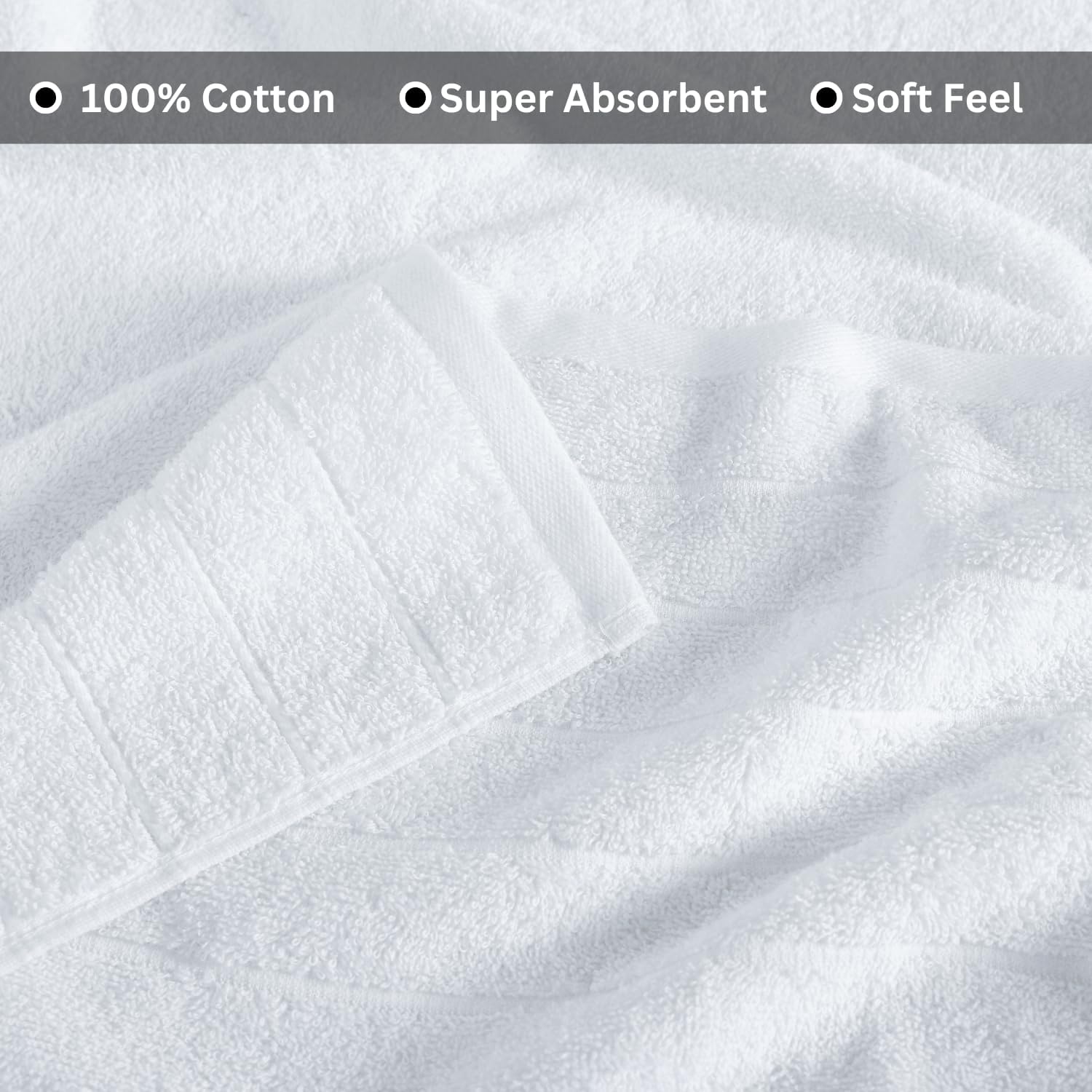 Luxury bath towels 4-pack Terry cotton bath towels