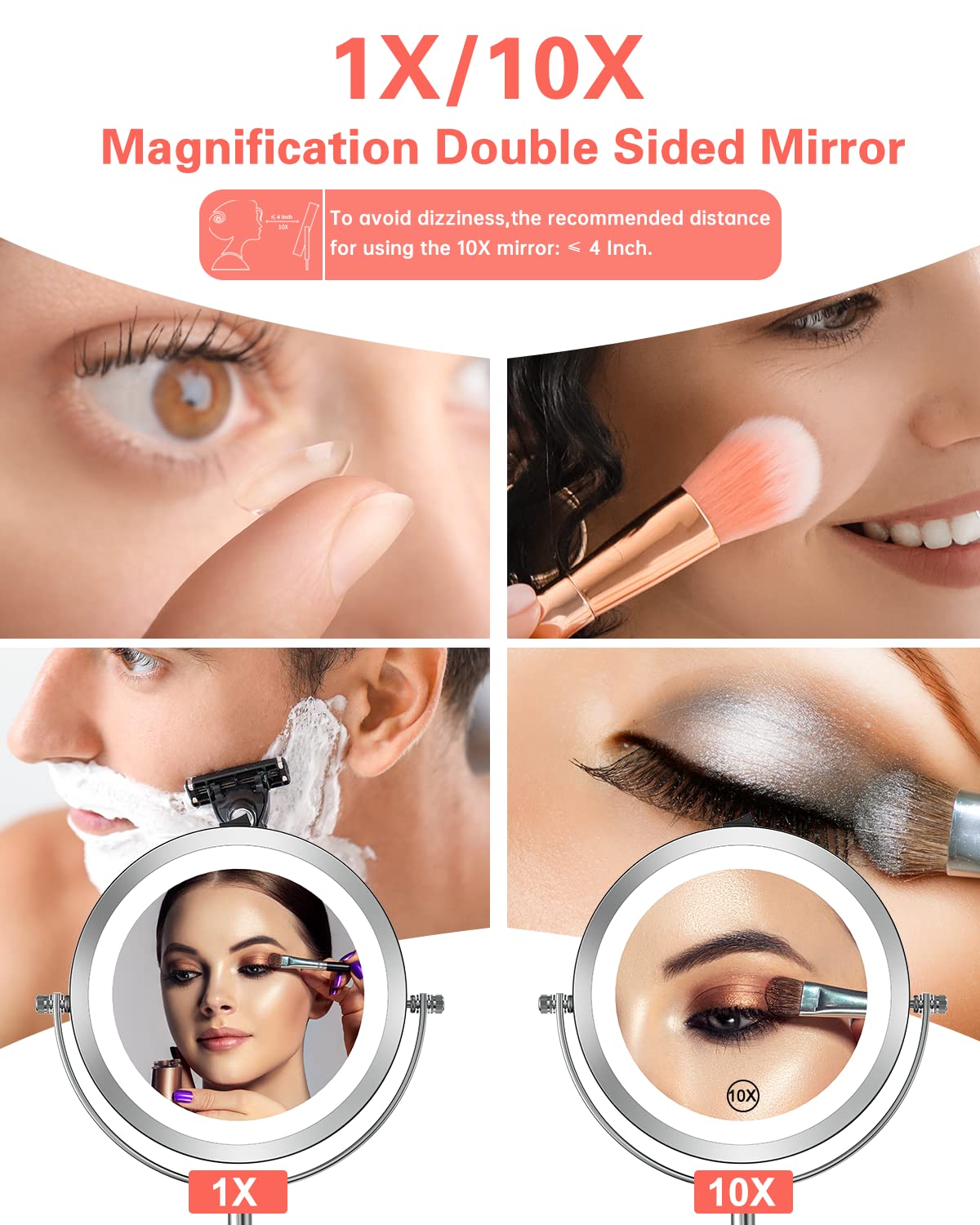 Benbilry 10X Magnifying Vanity Mirror