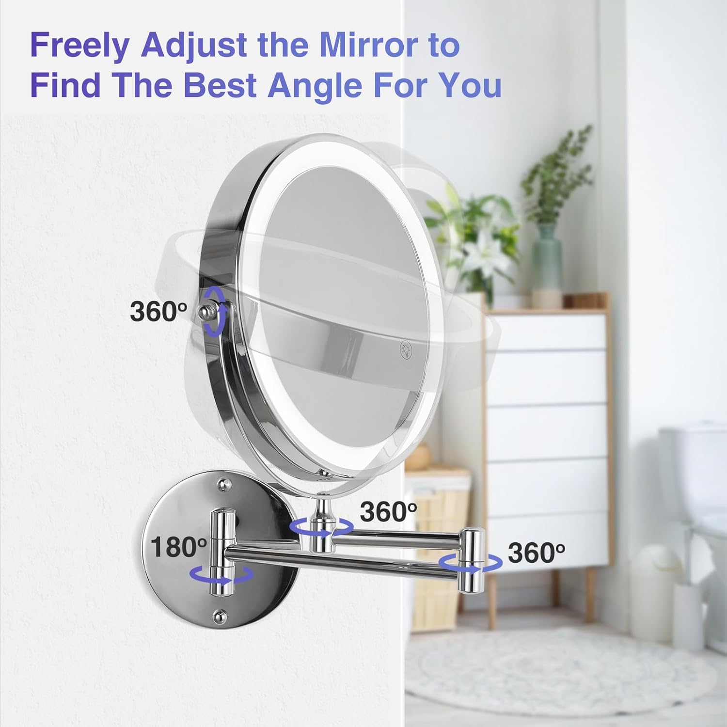 Wall-Mounted Makeup Mirror