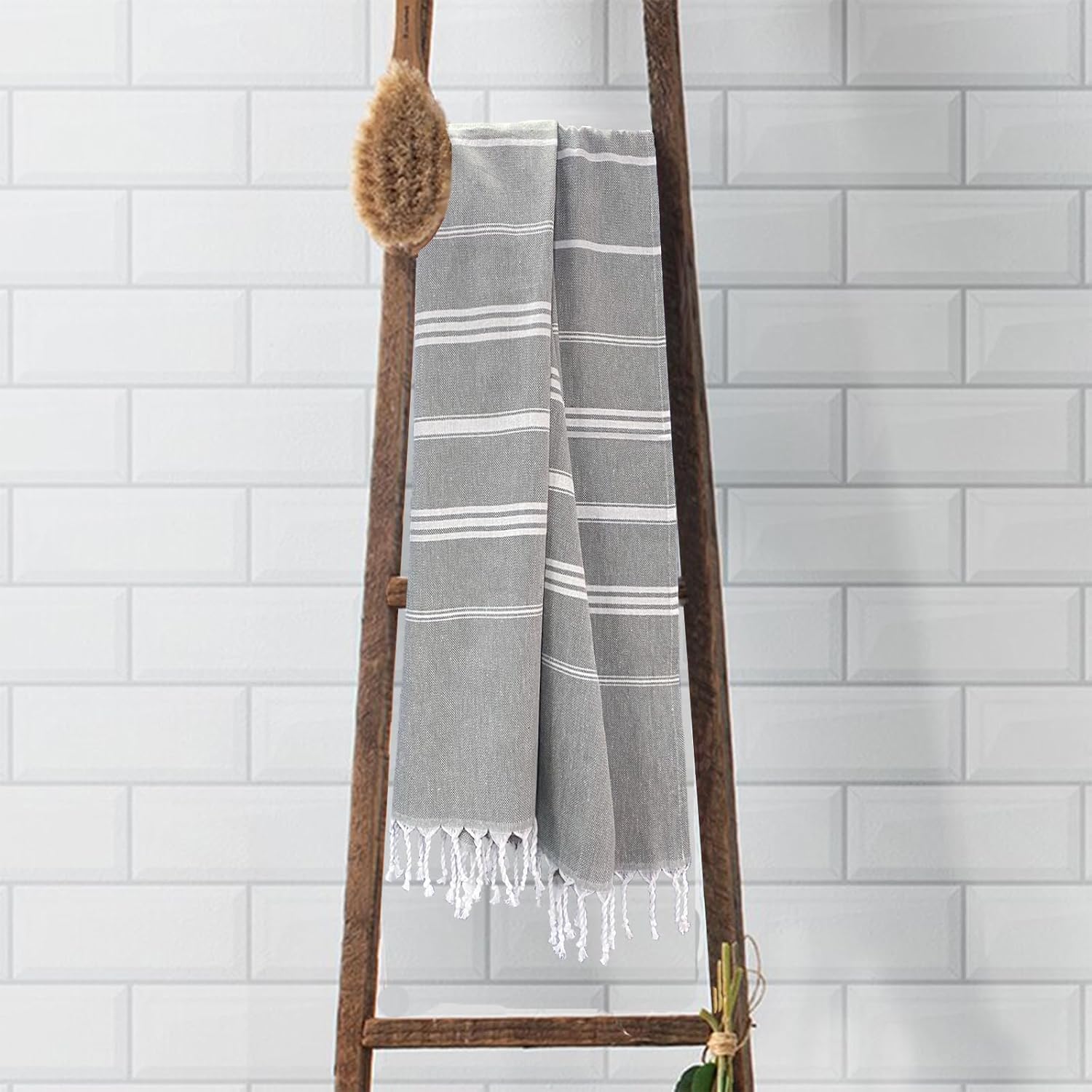 Cotton Turkish Beach Towel - Lightweight Sand Free Quick Drying Oversized Prewashed