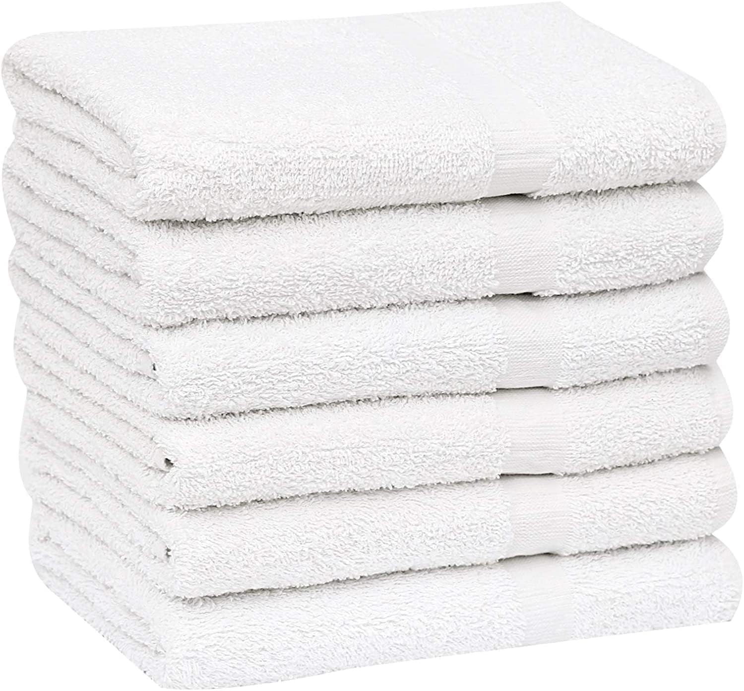 GOLD TEXTILES 60-Pack Economy White Bath Towels Bulk 22x44 Inches