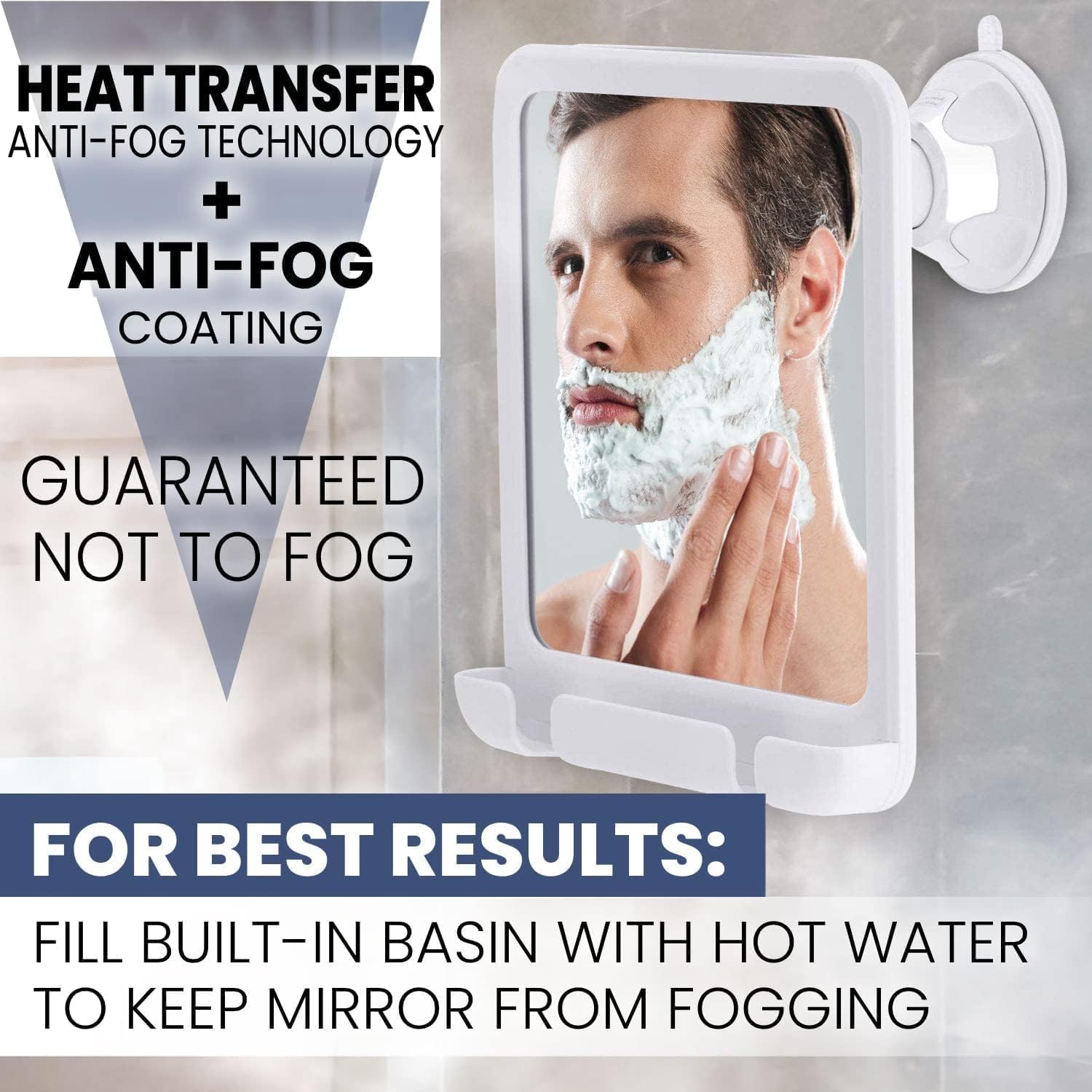 Mirrorvana Dual Anti-Fog Shower Mirror