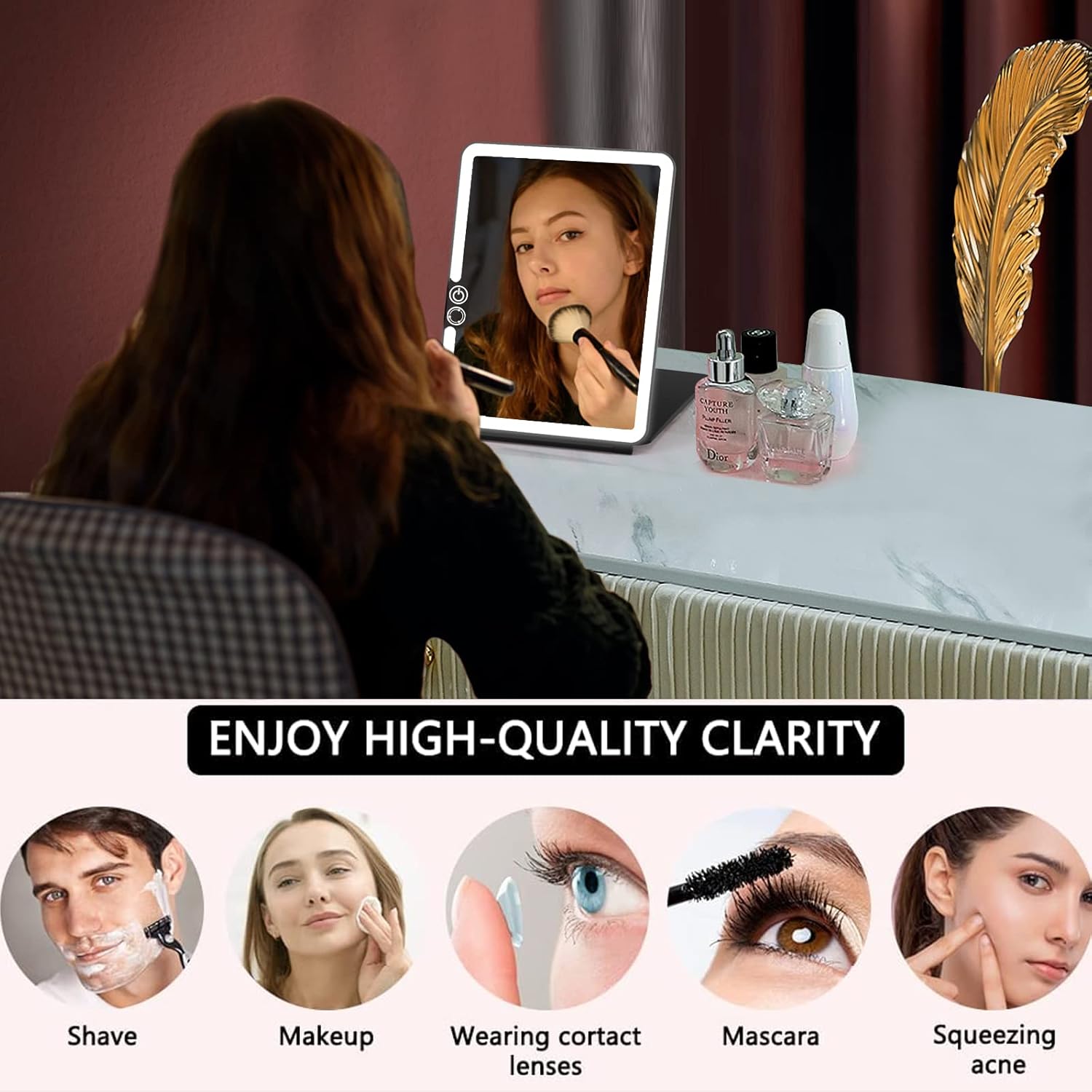 Weily Portable Travel Makeup Mirror