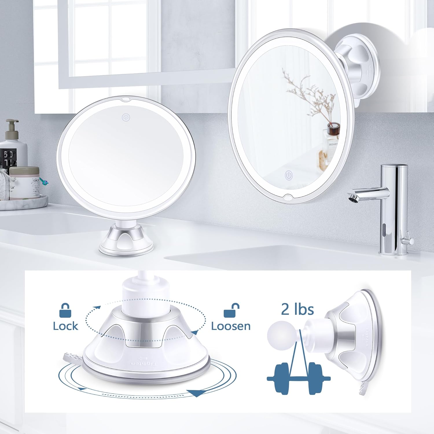B Beauty Planet - 30X Magnifying Mirror with Light Precision Tool