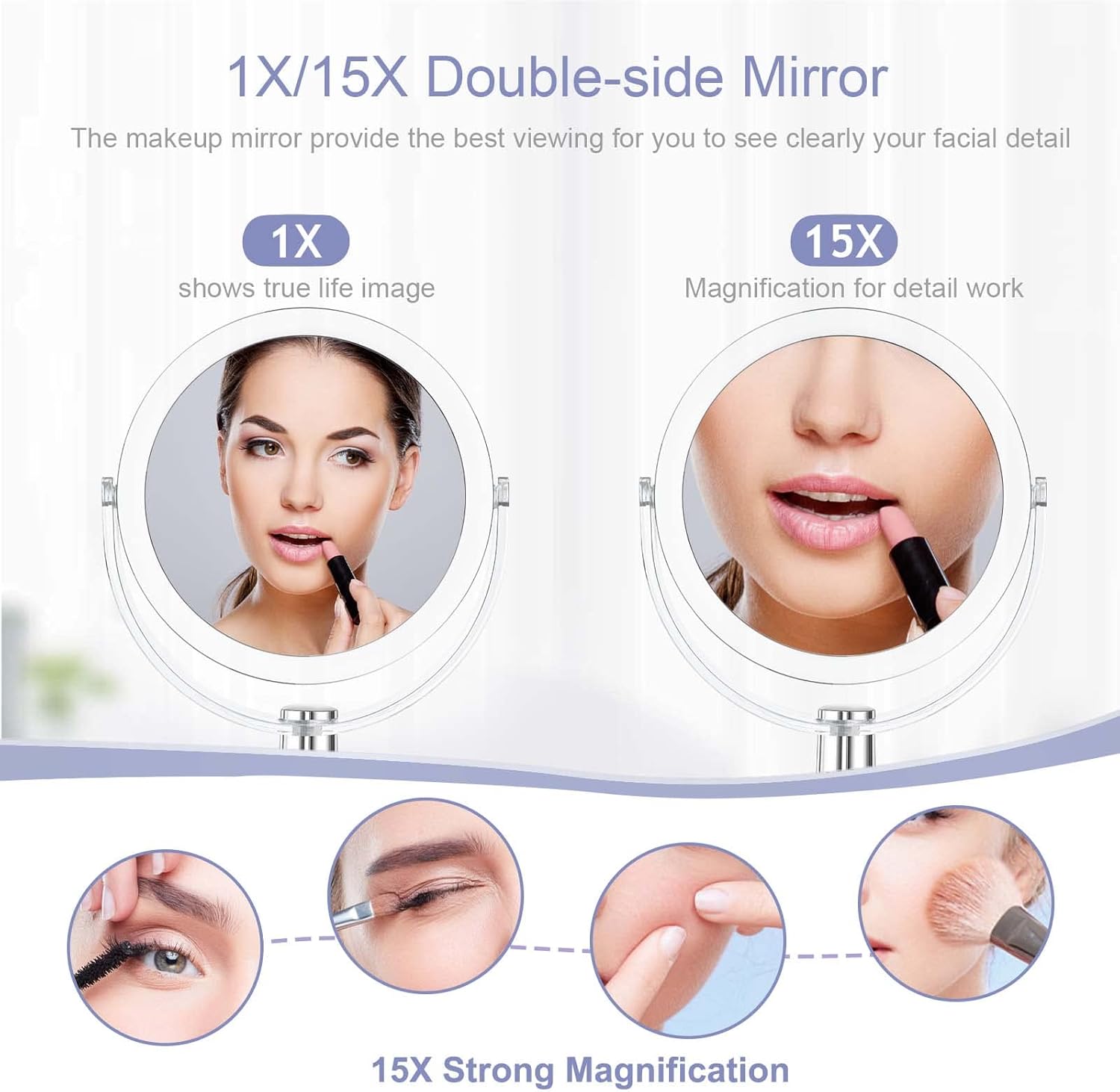 Vanity Mirror with Stand for Frequent Makeup