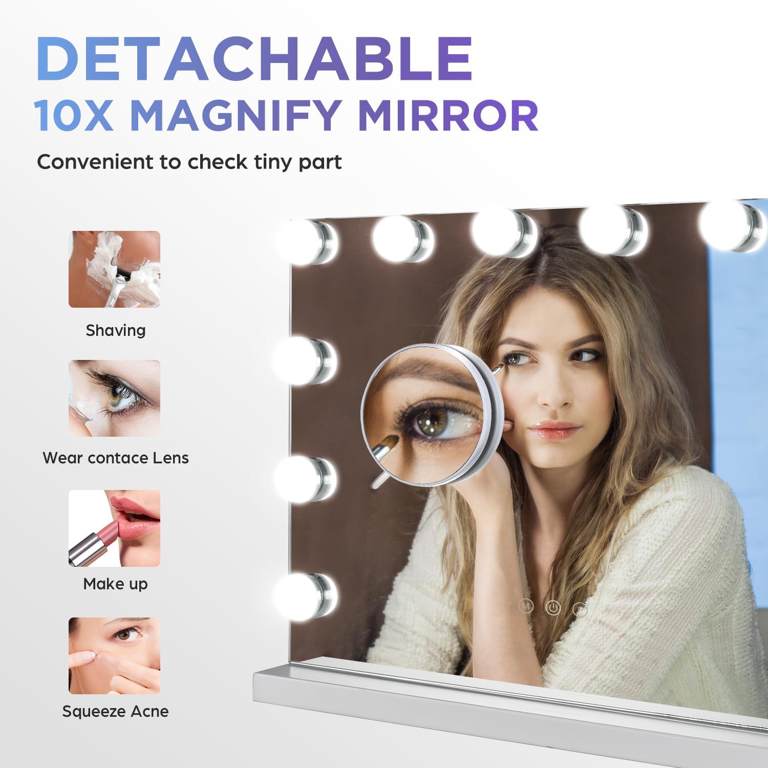 Seamless Vanity Mirror Perfect for Makeup on the Go