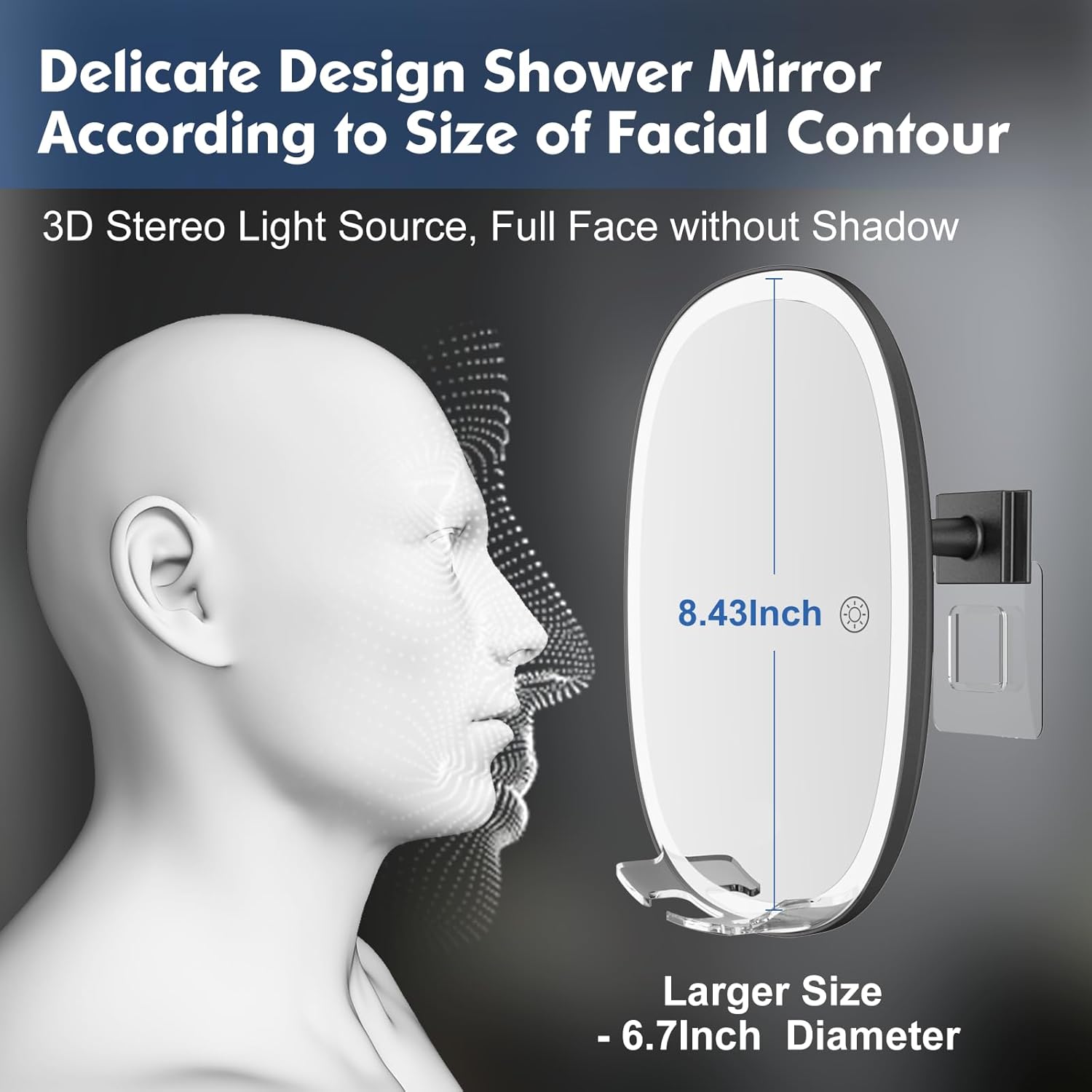 COSMIRROR Shaving Mirror with Razor Holder