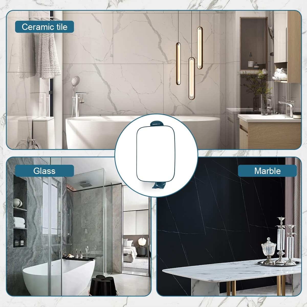 TOUCHBeauty 3X Magnification Shower Mirror with Razor Holder