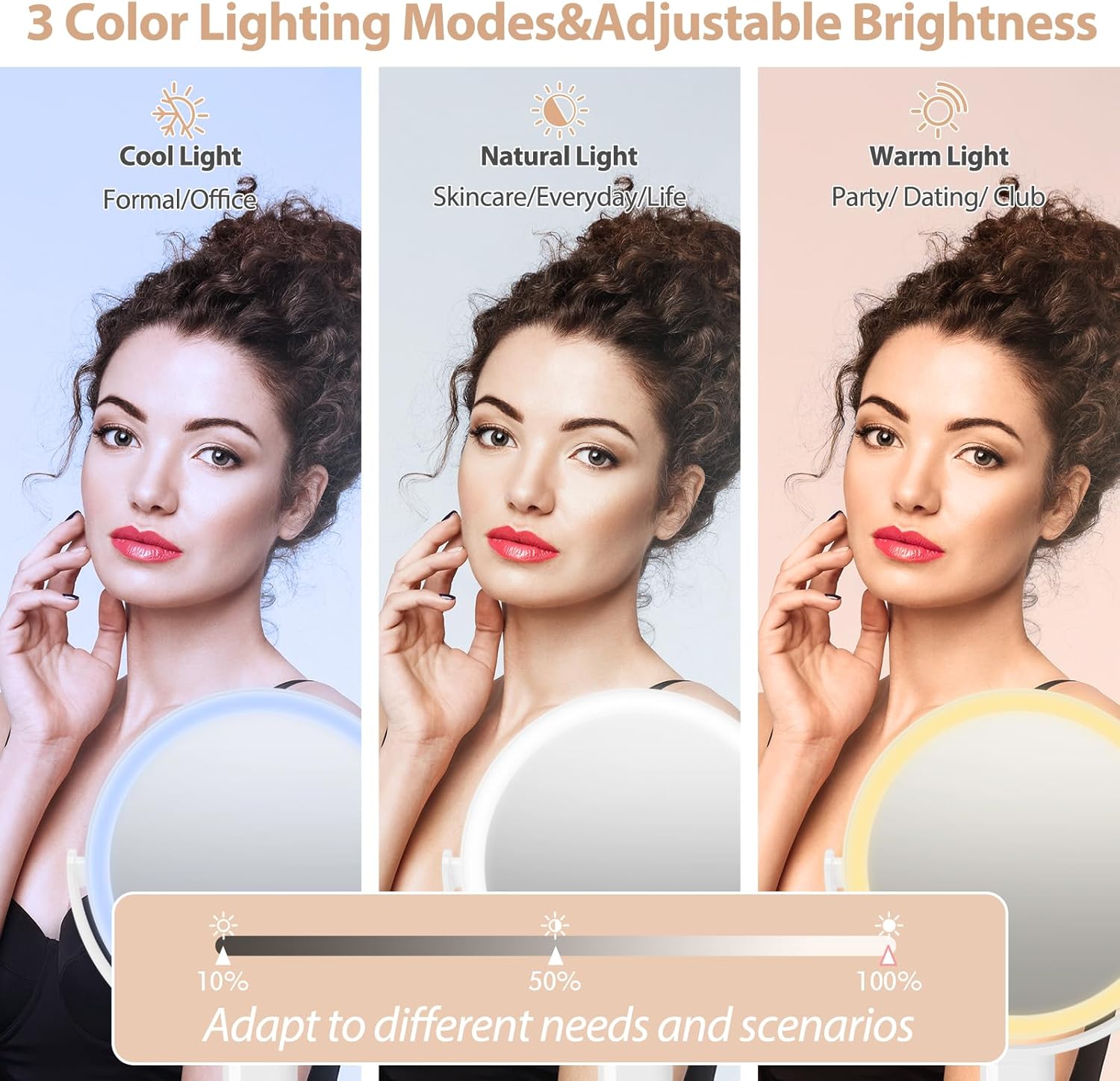 Enhance Makeup with 1X10X Lighted Mirror