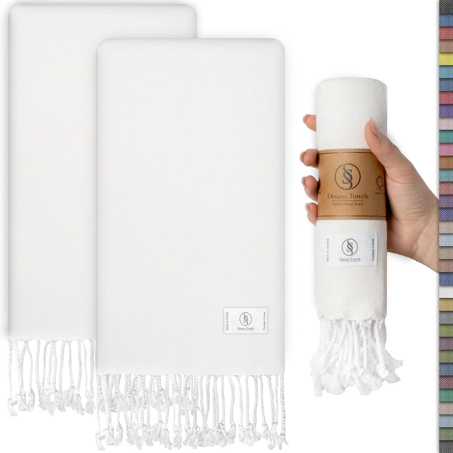 Elegant Turkish Hand Towels Set