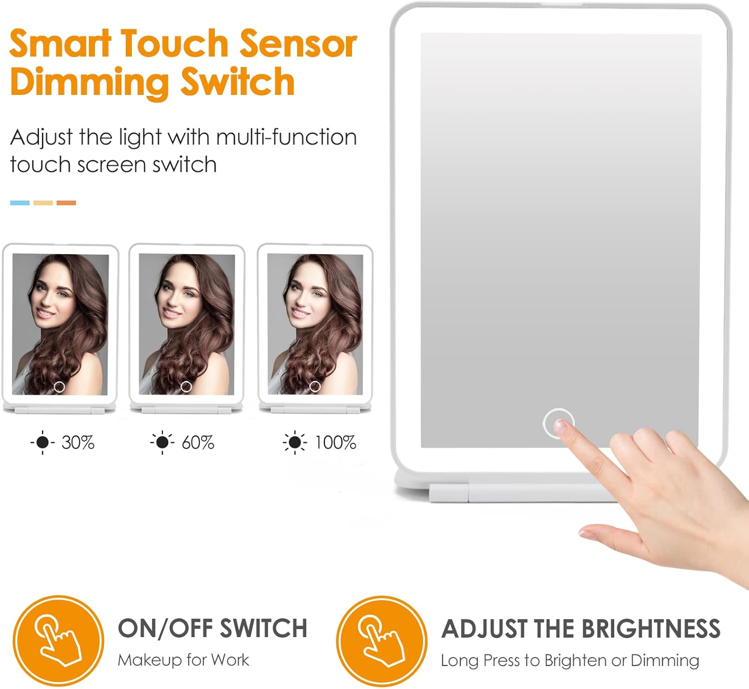 DenCert Rechargeable Travel Makeup Mirror