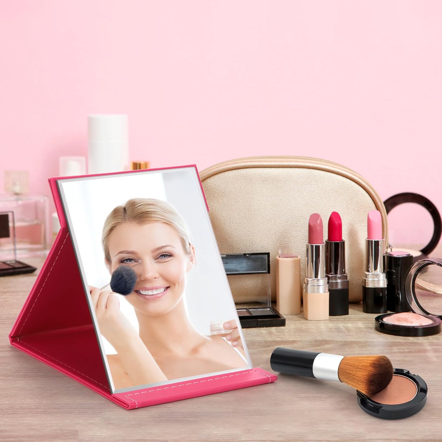 3-Piece Portable Makeup Mirror Set