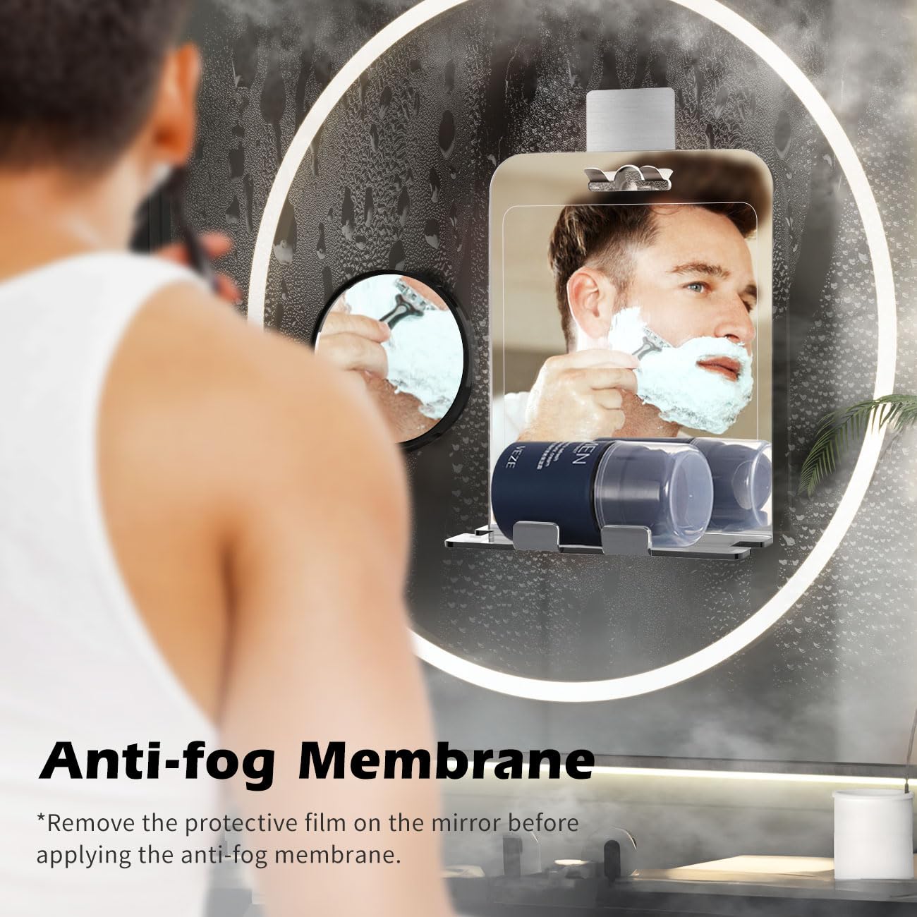 Shinova Pro_multipurpose Bogus Free Standing Mirror for Shavers inpoundShower