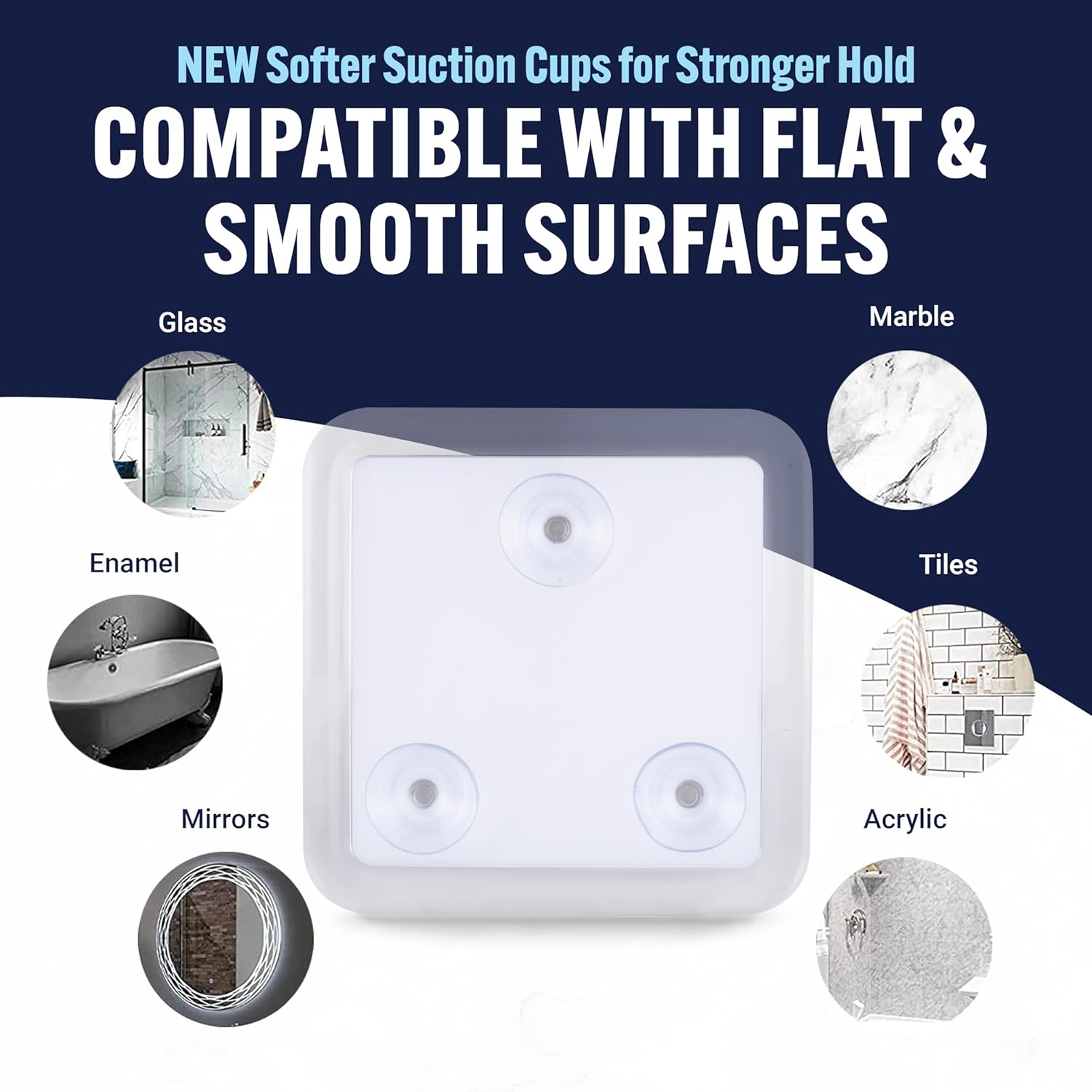 Compact Travel Shower Mirror with Anti-Fog Suction