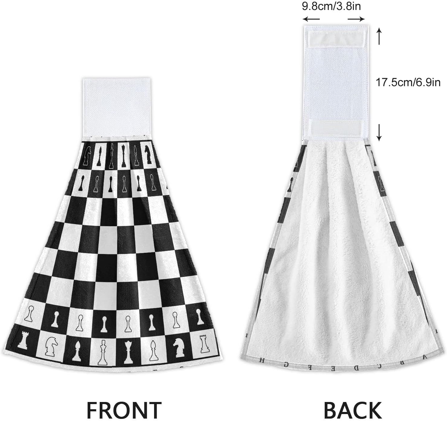 Chess Silhouette Kitchen Towels for Restroom Bathroom Use