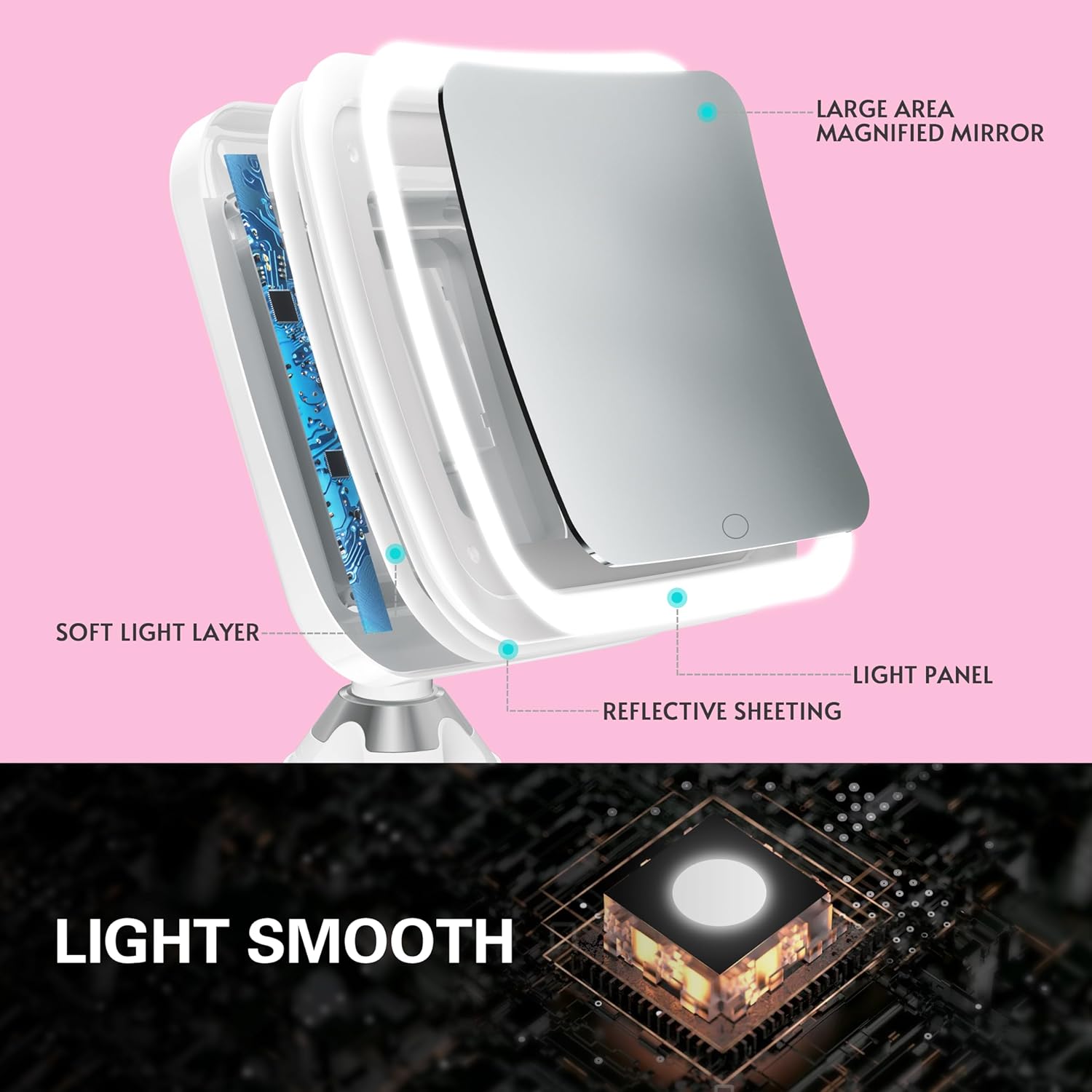 10x Magnifying LED Makeup Mirror