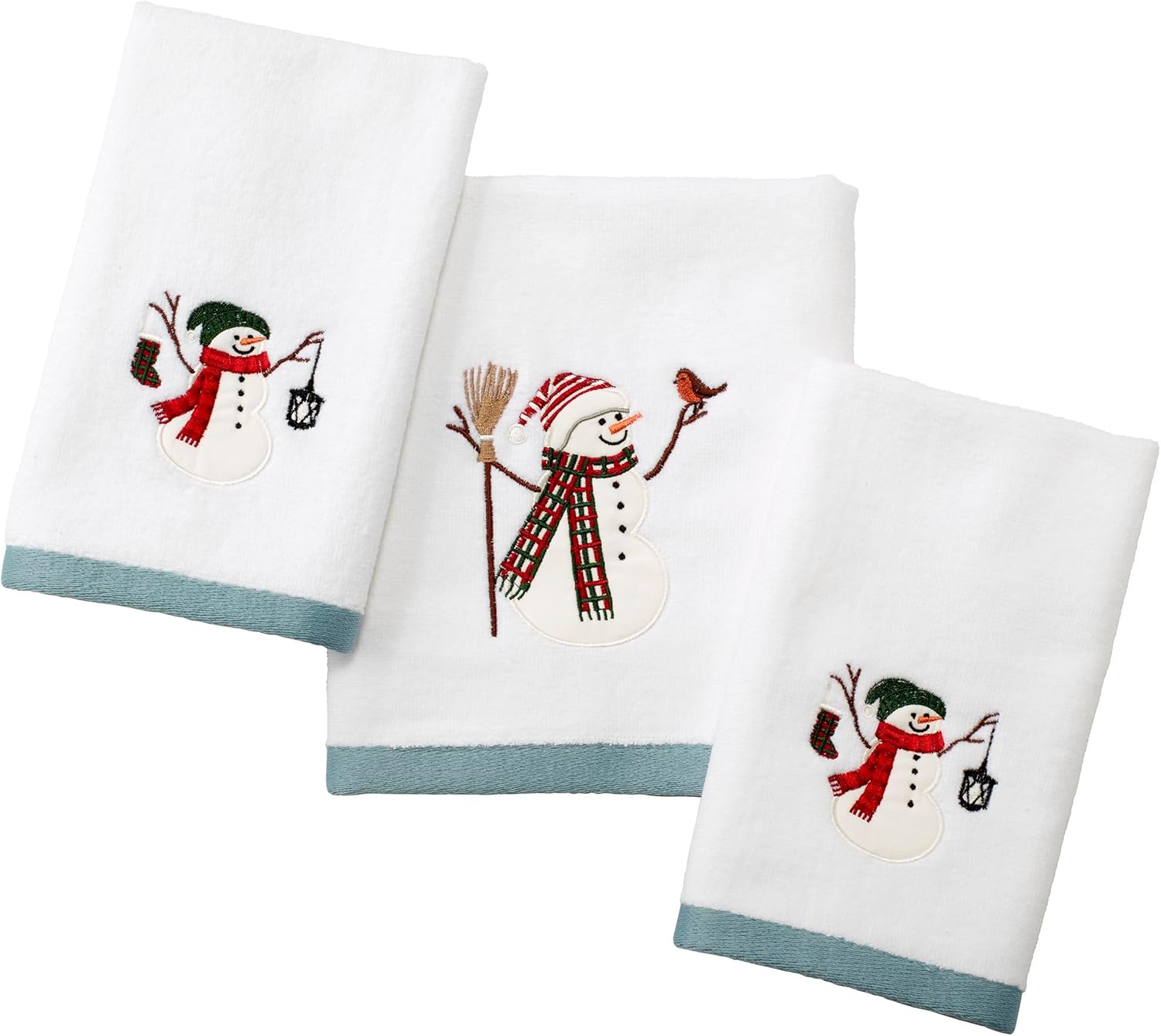 Snowman Park Collection Fingertip Towels