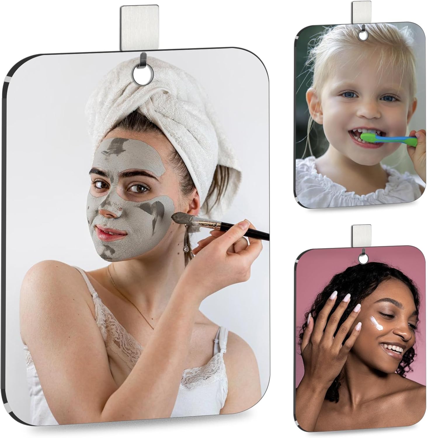 Fog-Free 6x8 Mirror Compact for Travel