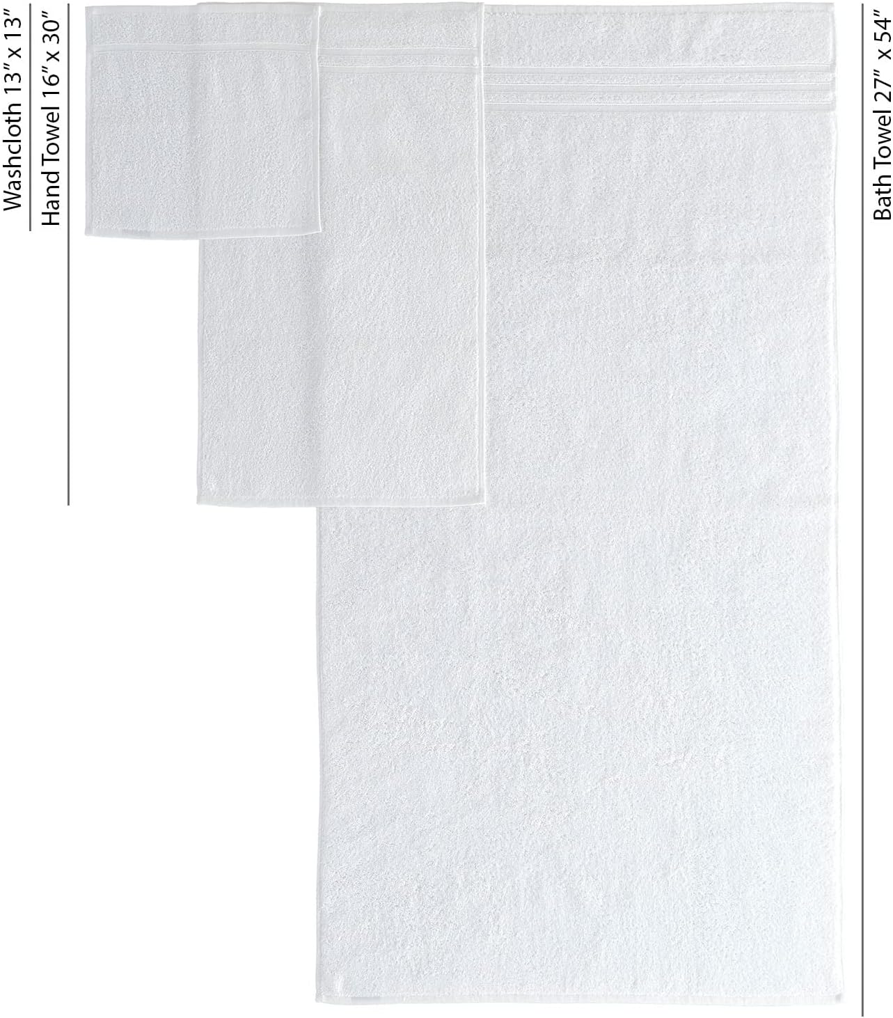Hawmam Linen Luxury 6-Piece Bath Towel Set
